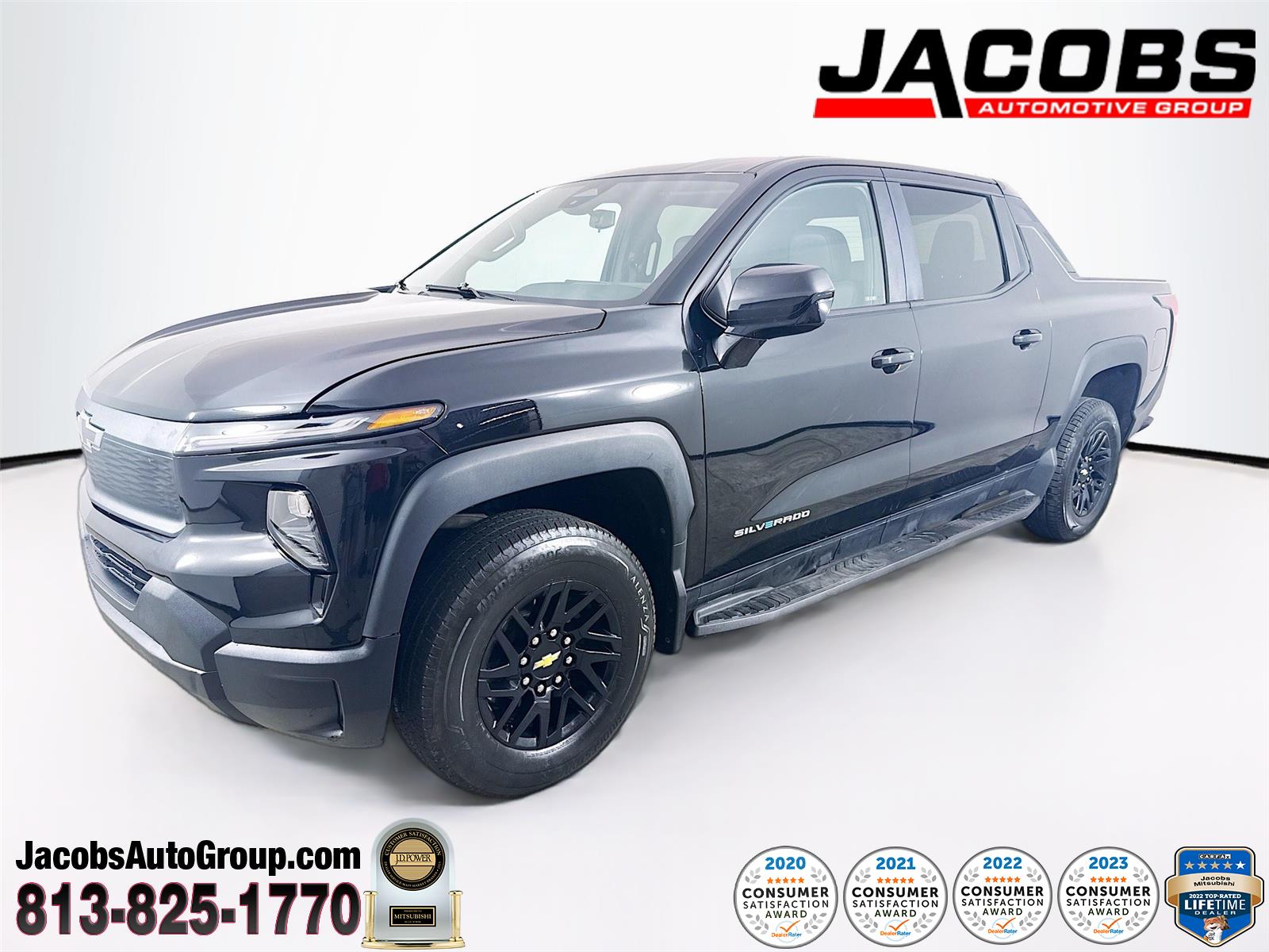 Black 2024 Chevrolet Silverado EV Work Truck with 3WT e4WD Pickup Truck All-Wheel Drive Automatic
