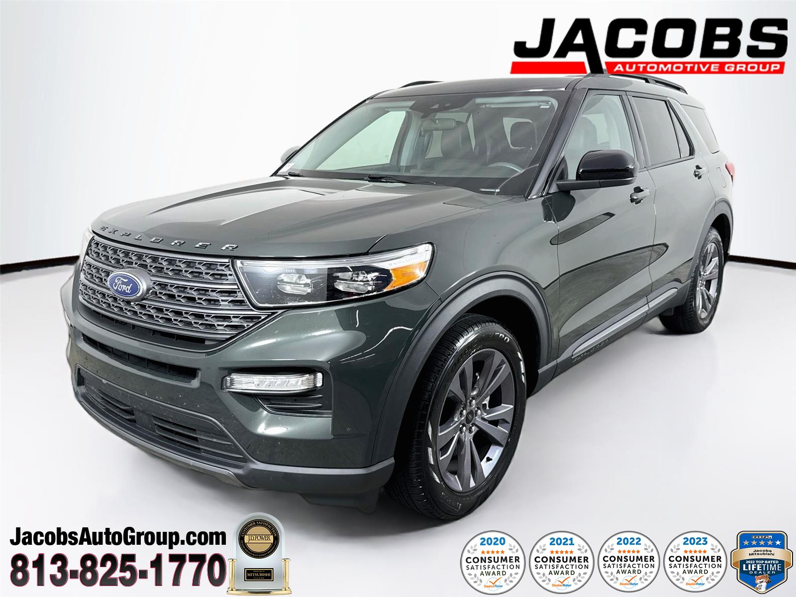 Forged Green Metallic 2023 Ford Explorer SUV / Crossover Rear-Wheel Drive Automatic