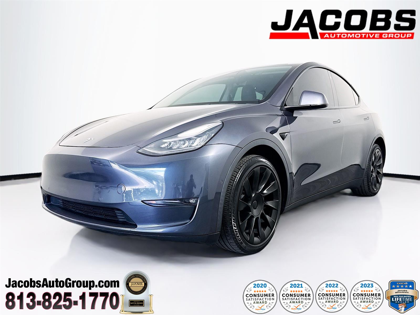 Midnight Silver Metallic 2021 Tesla Model Y Long Range AWD SUV / Crossover All-Wheel Drive Automatic