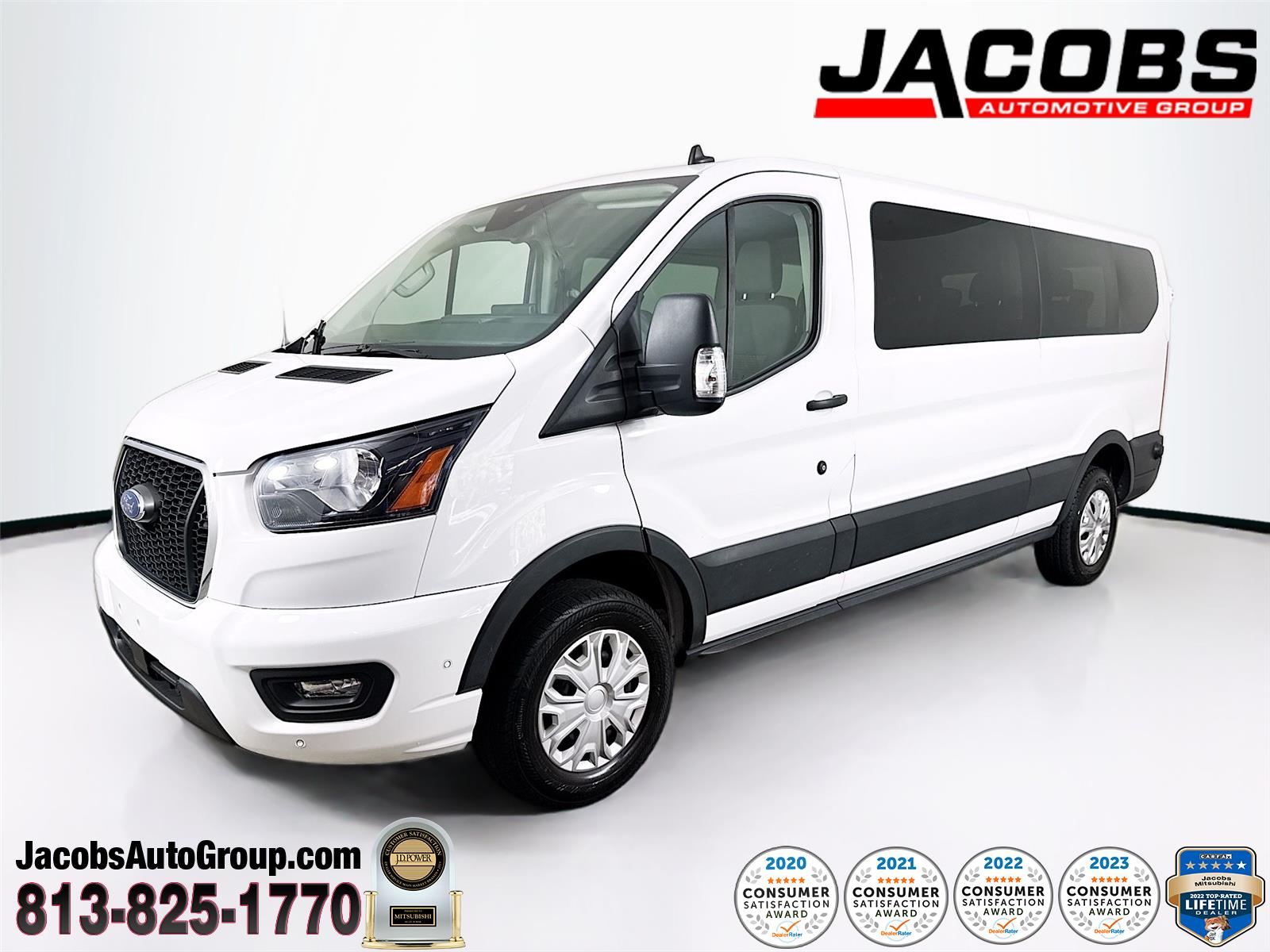 Oxford White 2024 Ford Transit Passenger Van Rear-Wheel Drive