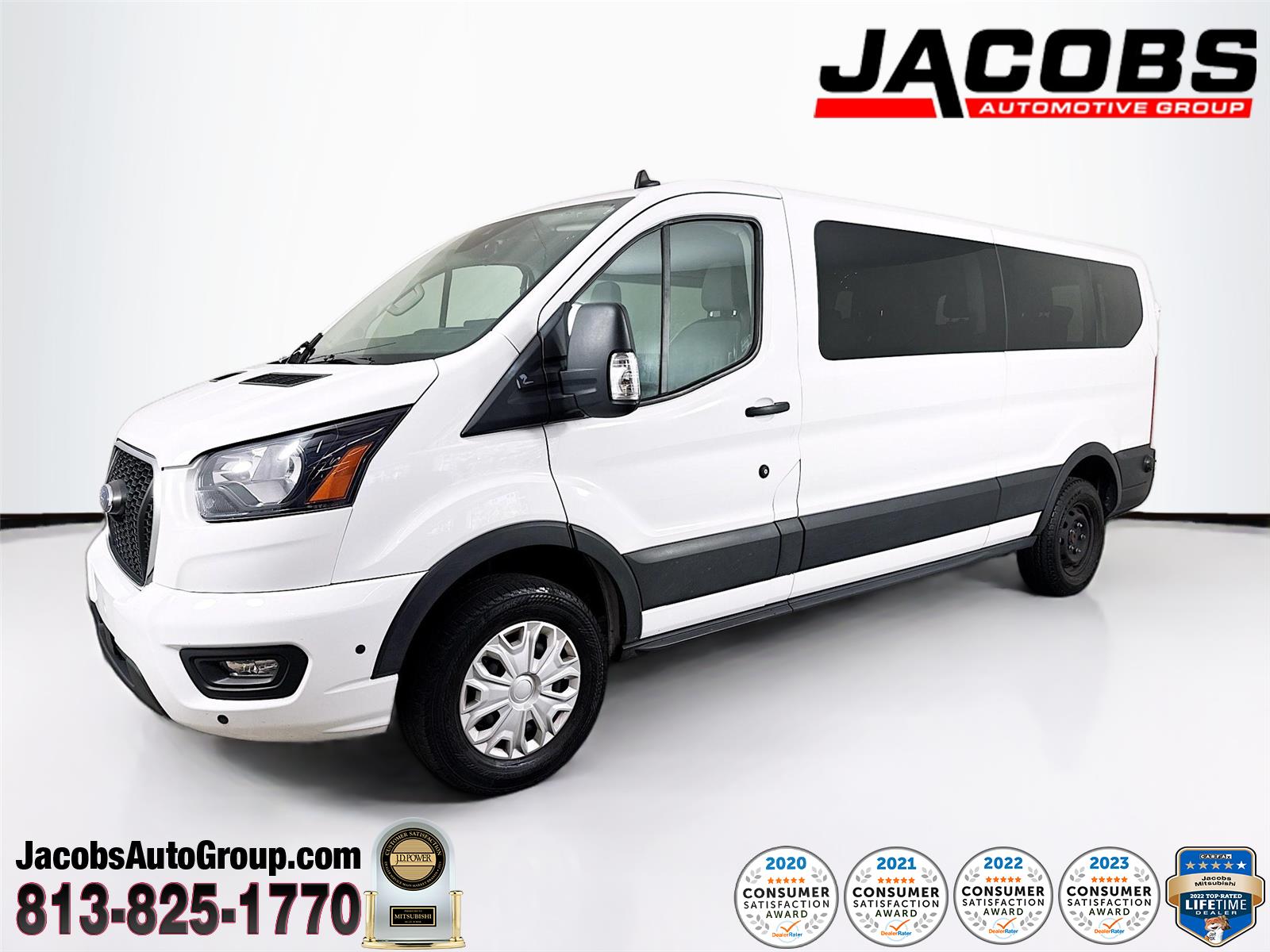 Oxford White 2024 Ford Transit Passenger Van Rear-Wheel Drive
