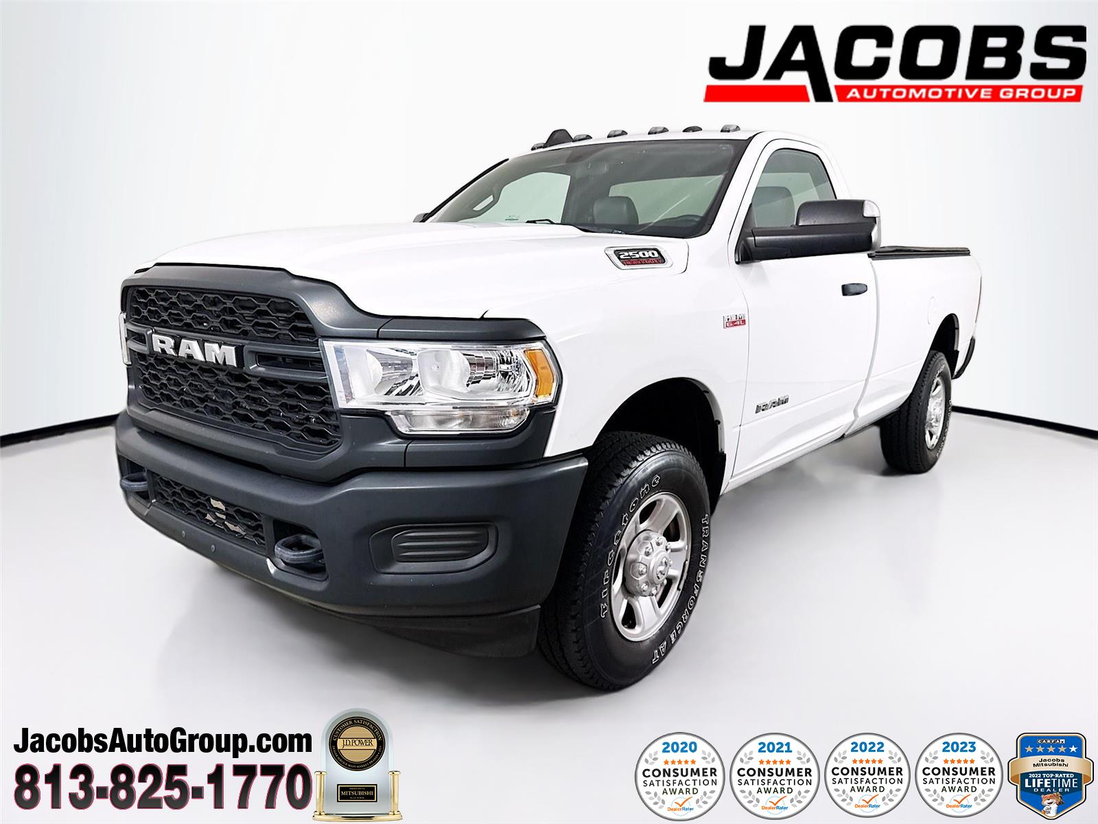 Bright White Clearcoat 2021 RAM 2500 Pickup Truck Four-Wheel Drive 8-Speed Automatic