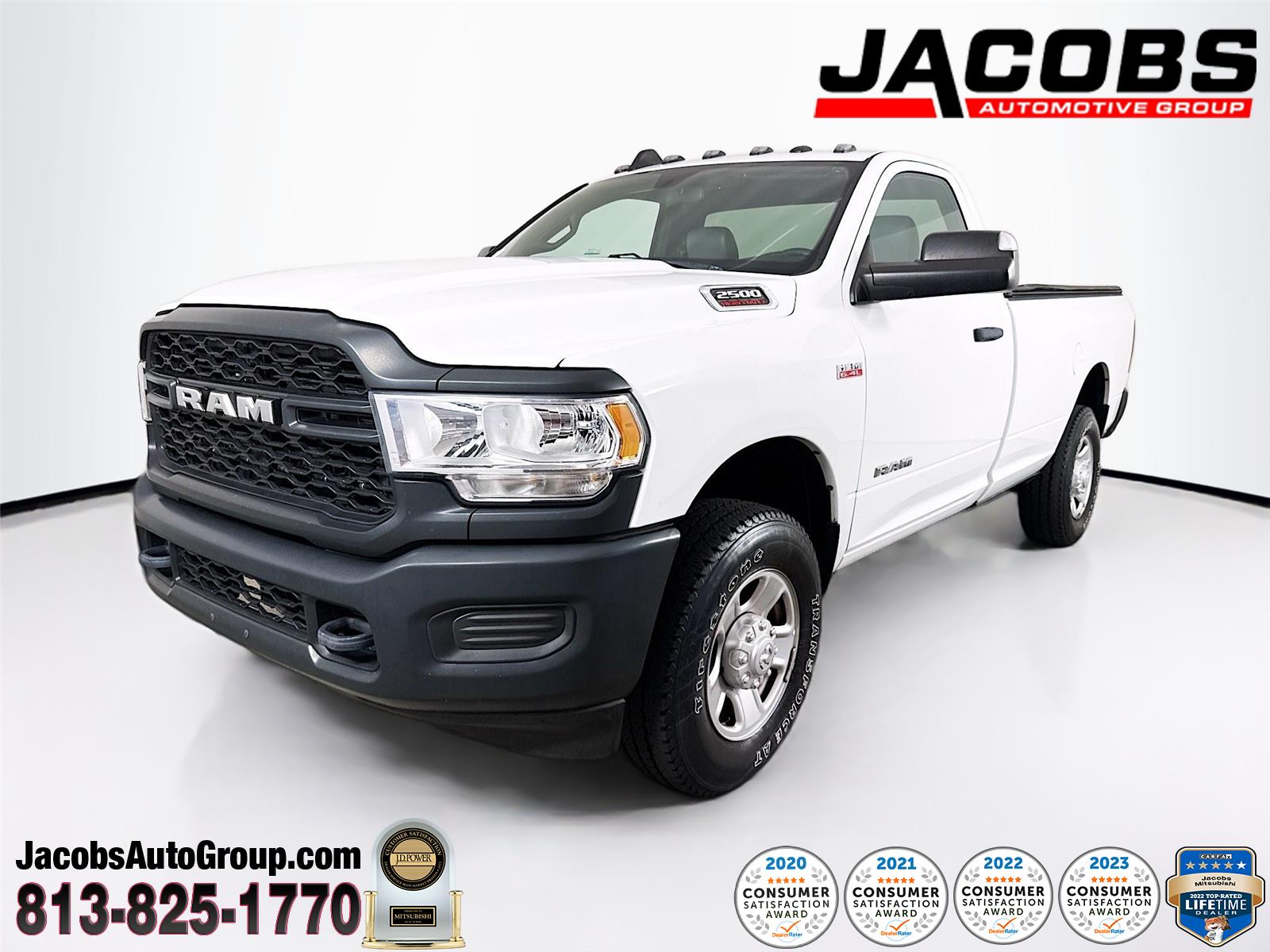 Bright White Clearcoat 2021 RAM 2500 Pickup Truck Four-Wheel Drive 8-Speed Automatic
