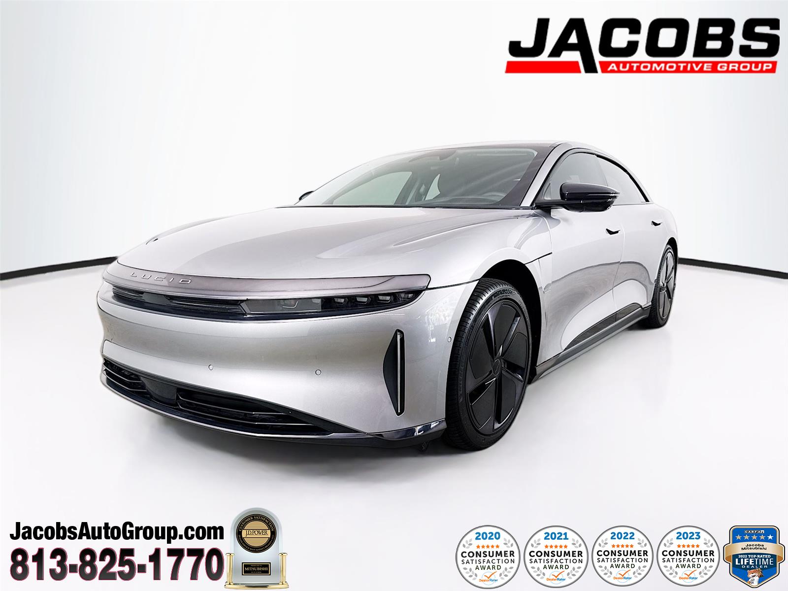 Gray (Quantum Grey Metallic) 2025 Lucid Air Sedan Rear-Wheel Drive Automatic