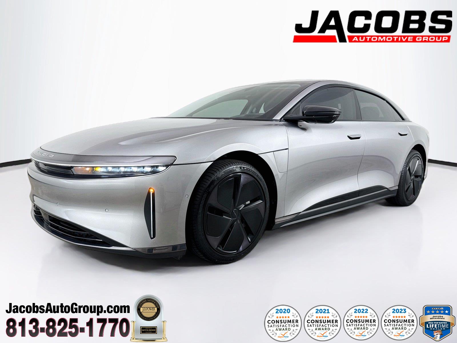 Gray (Quantum Grey Metallic) 2025 Lucid Air Sedan Rear-Wheel Drive Automatic