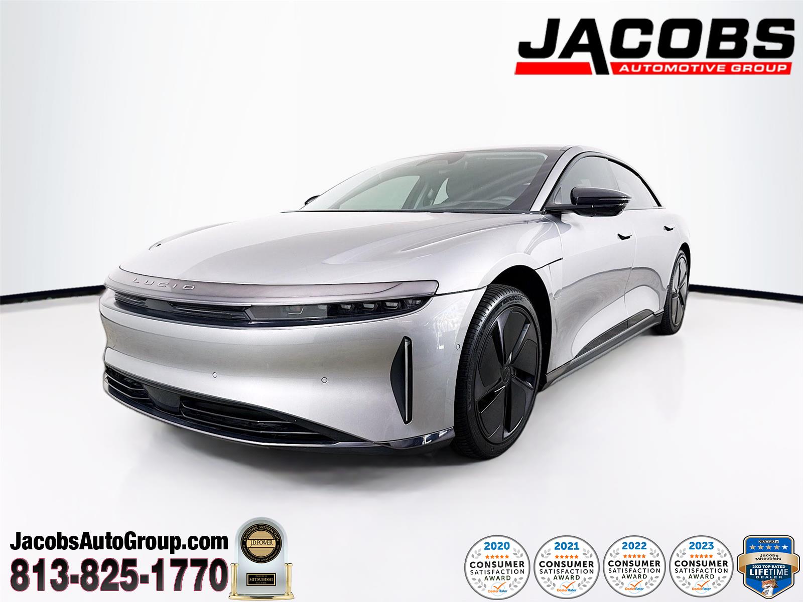 Gray (Quantum Grey Metallic) 2025 Lucid Air Sedan Rear-Wheel Drive Automatic