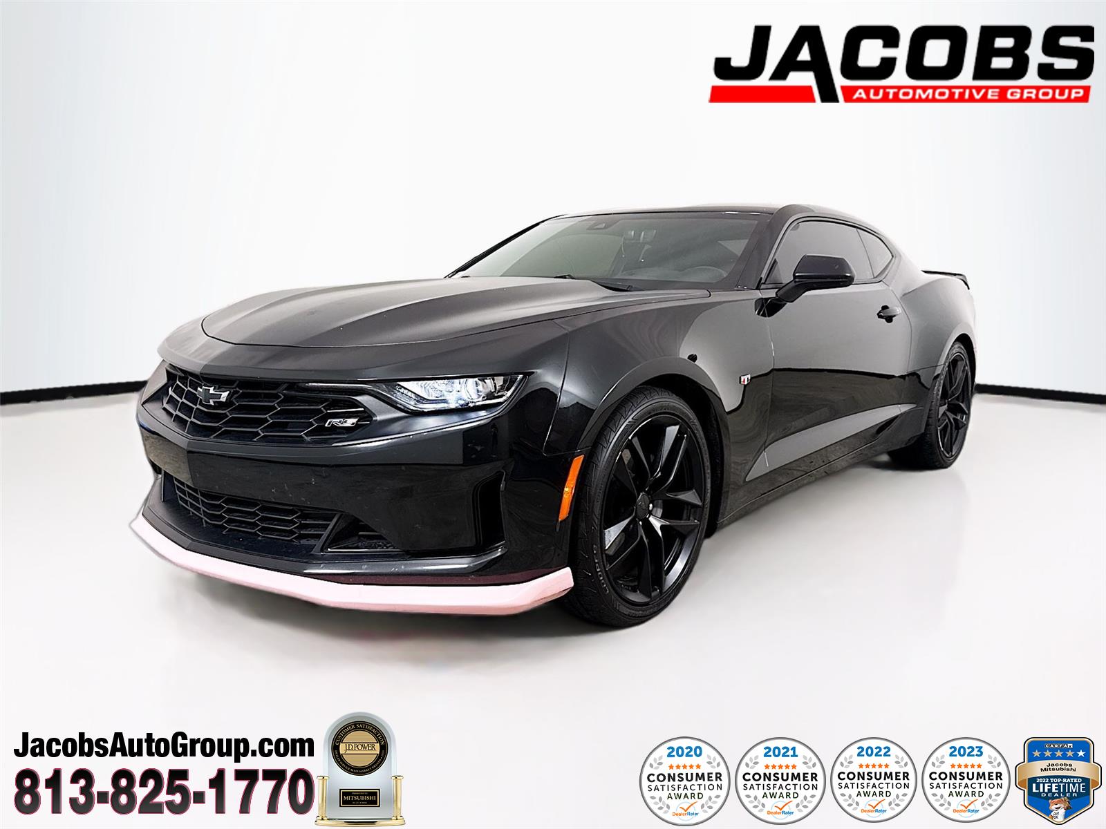 Black 2020 Chevrolet Camaro Coupe Rear-Wheel Drive 6-Speed Manual