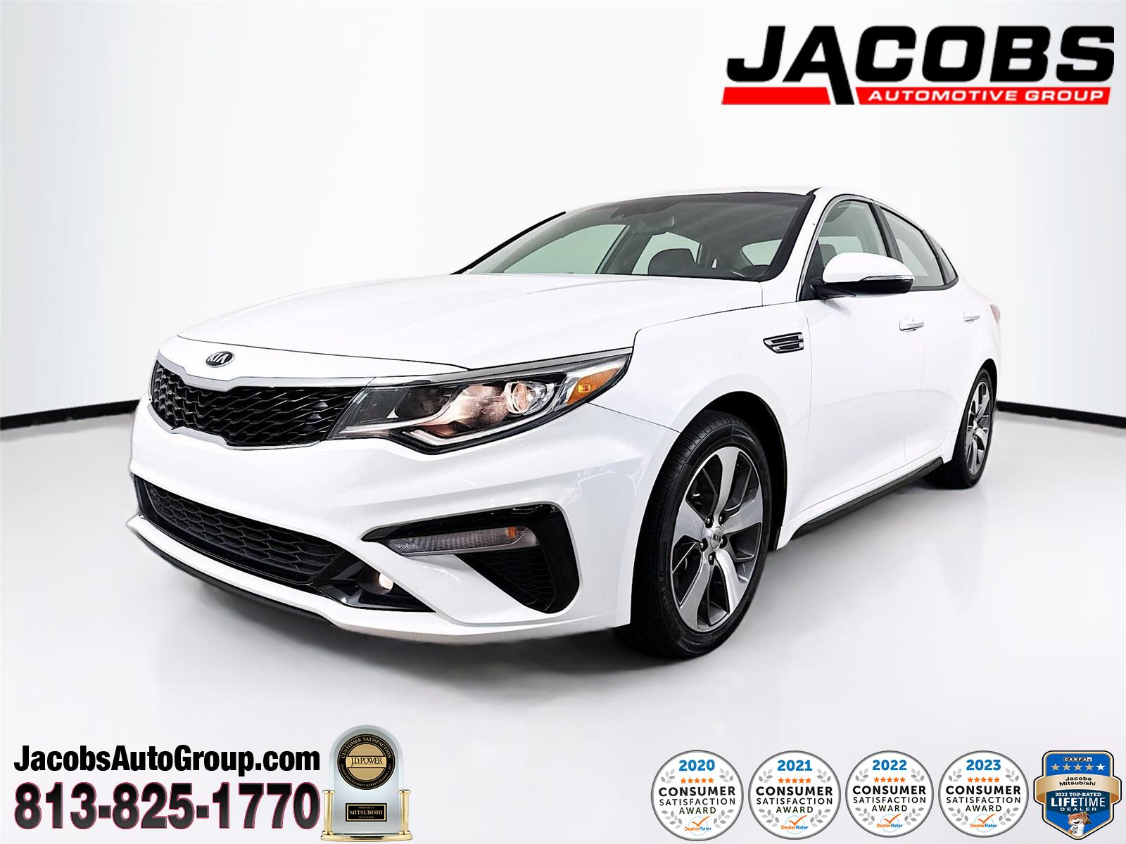 Snow White Pearl 2019 Kia Optima Sedan Front-Wheel Drive Automatic