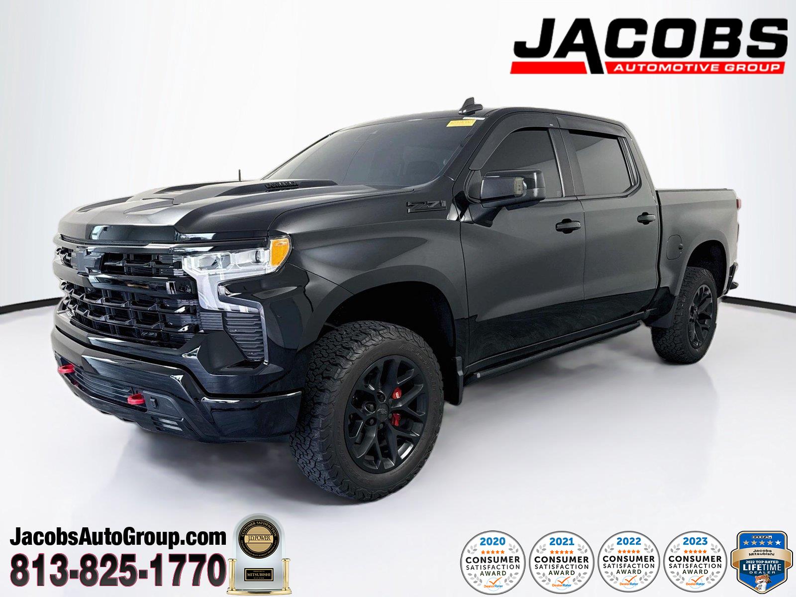Black 2022 Chevrolet Silverado 1500 Pickup Truck Four-Wheel Drive Automatic