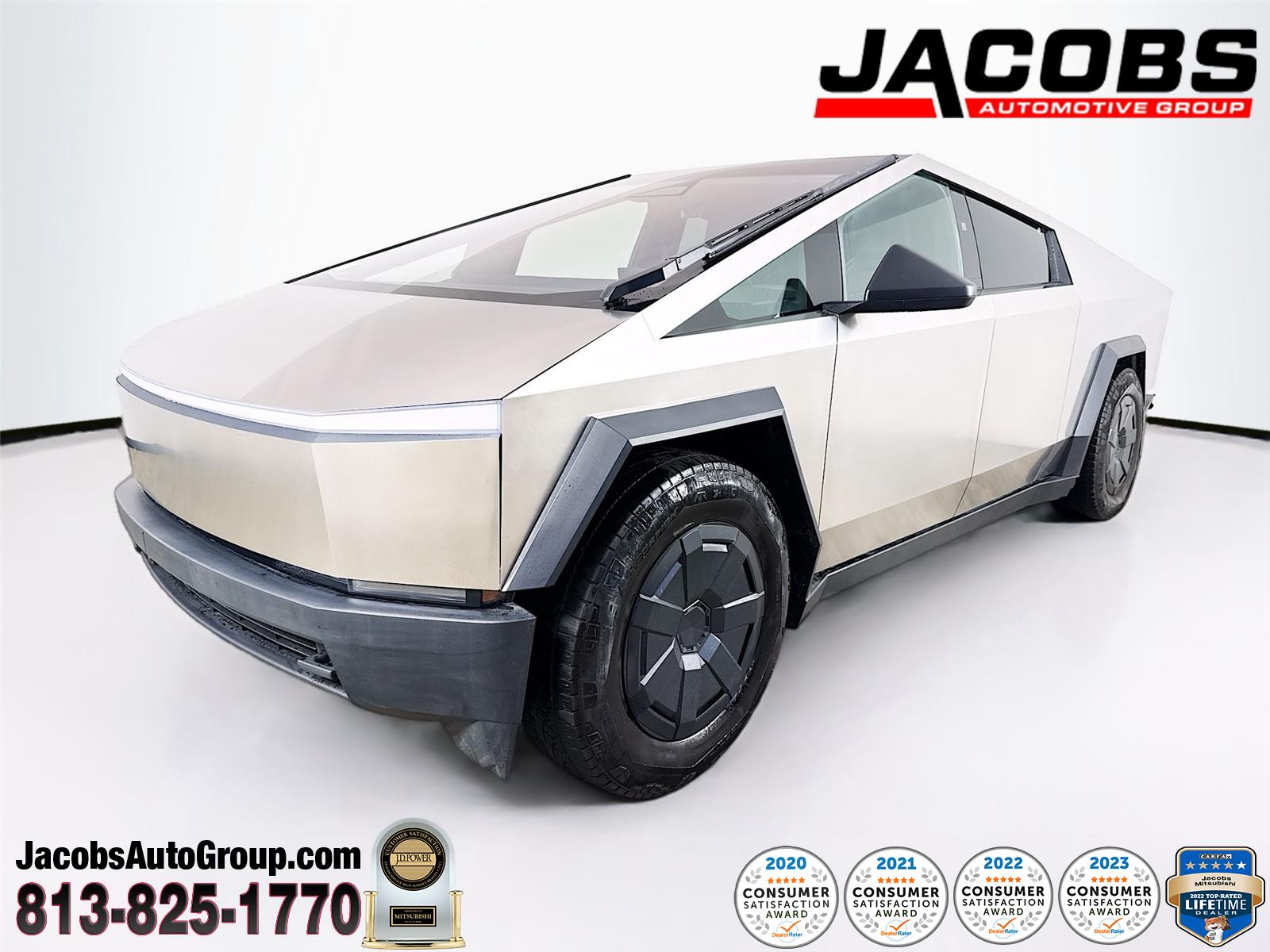 Gray (Ultra-Hard Stainless Steel) 2025 Tesla Cybertruck Pickup Truck All-Wheel Drive Automatic