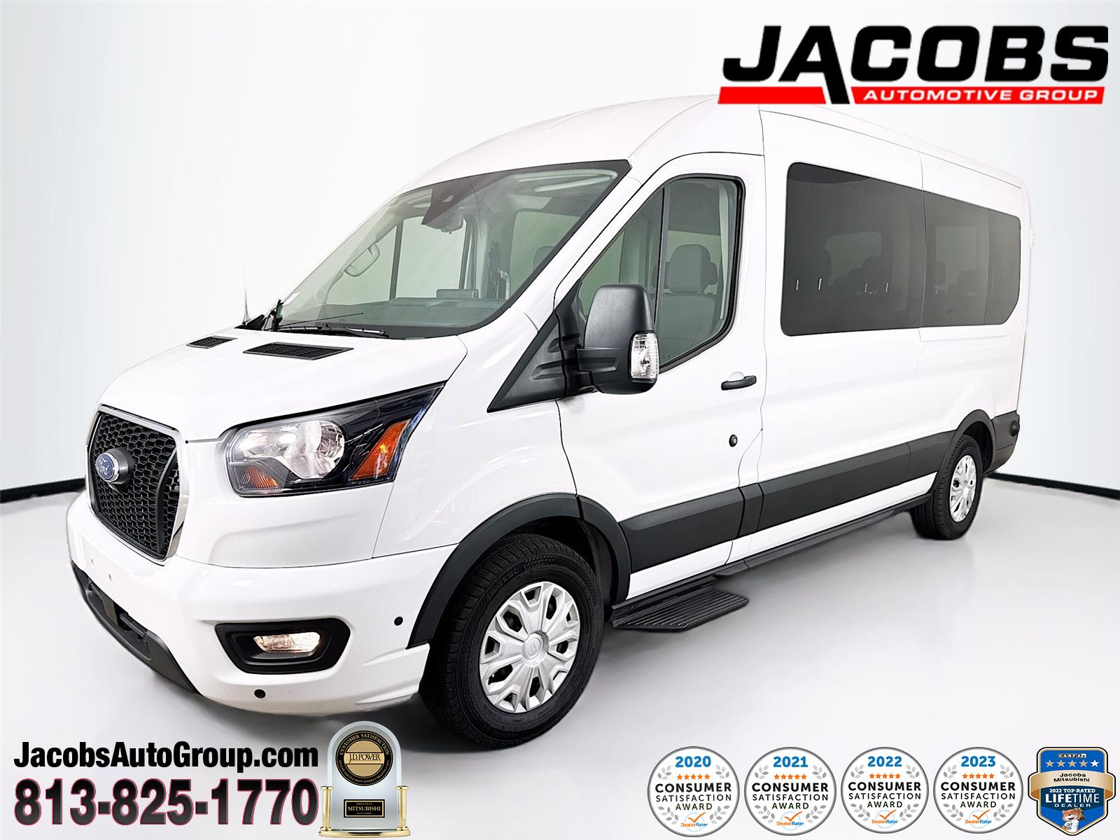 Oxford White 2025 Ford Transit Passenger Van Rear-Wheel Drive 
