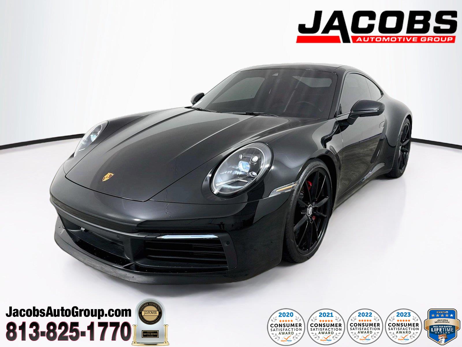Black 2021 Porsche 911 Coupe All-Wheel Drive 8-Speed Automatic