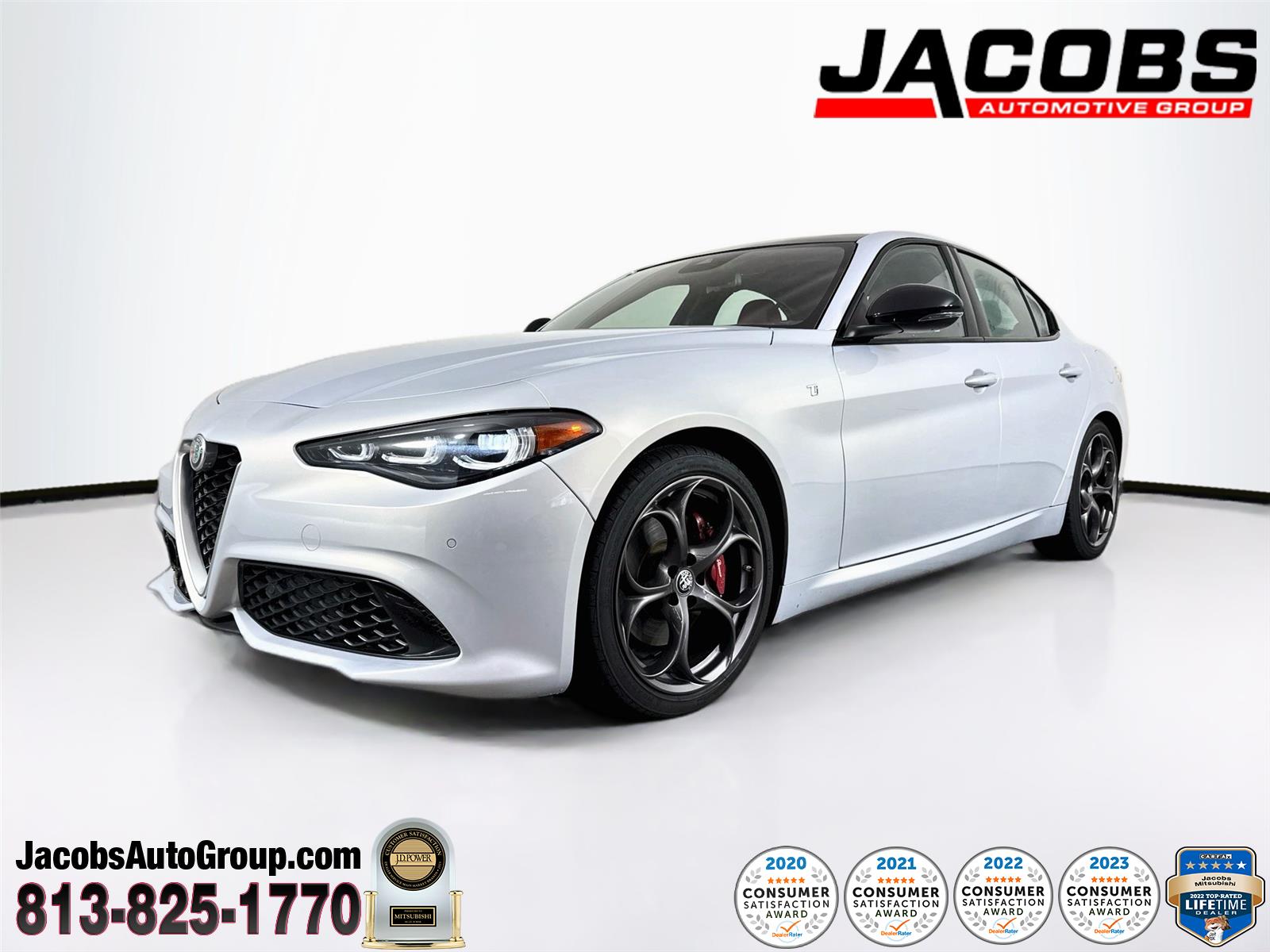 Moonlight Gray Metallic 2024 Alfa Romeo Giulia Sedan Rear-Wheel Drive Automatic