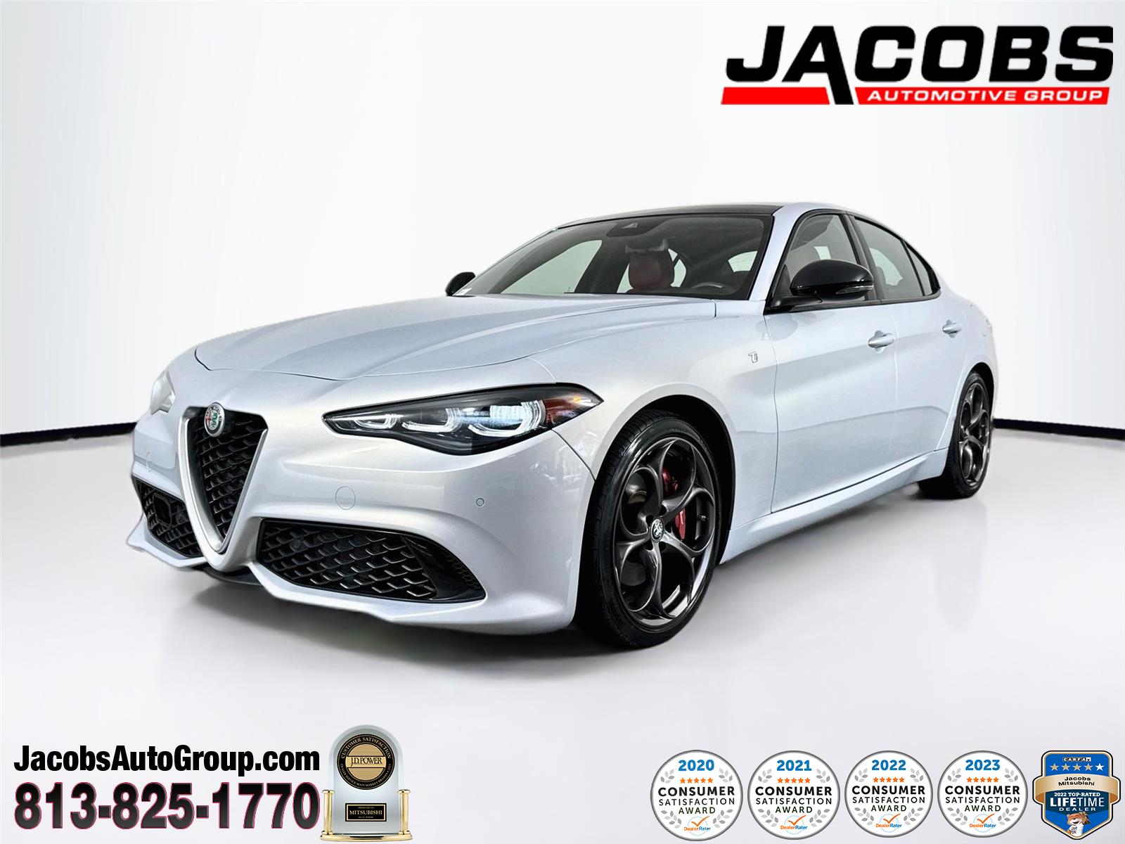 Moonlight Gray Metallic 2024 Alfa Romeo Giulia Sedan Rear-Wheel Drive Automatic