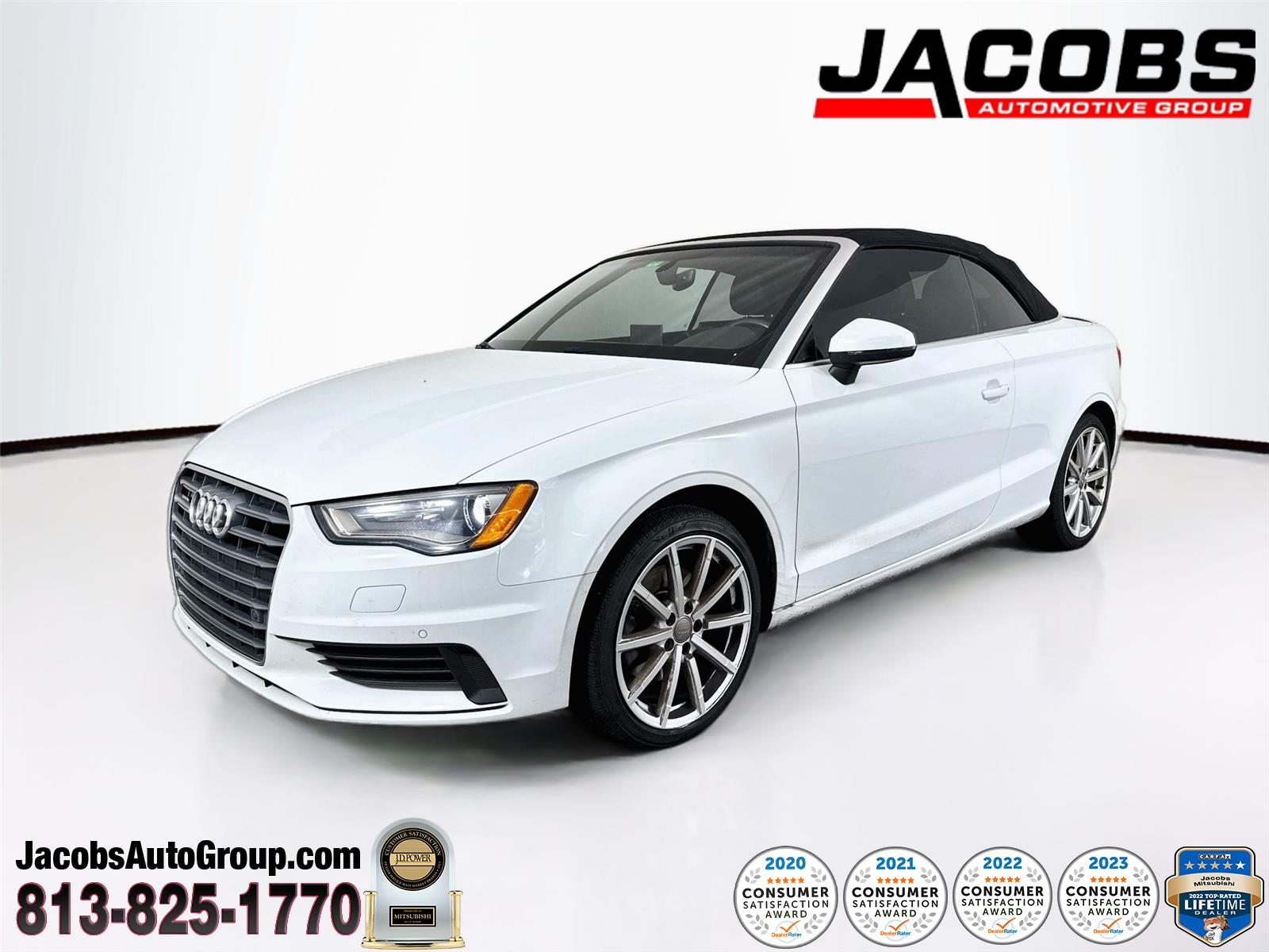 Glacier White Metallic/Black Roof 2016 Audi A3 Convertible All-Wheel Drive Automatic