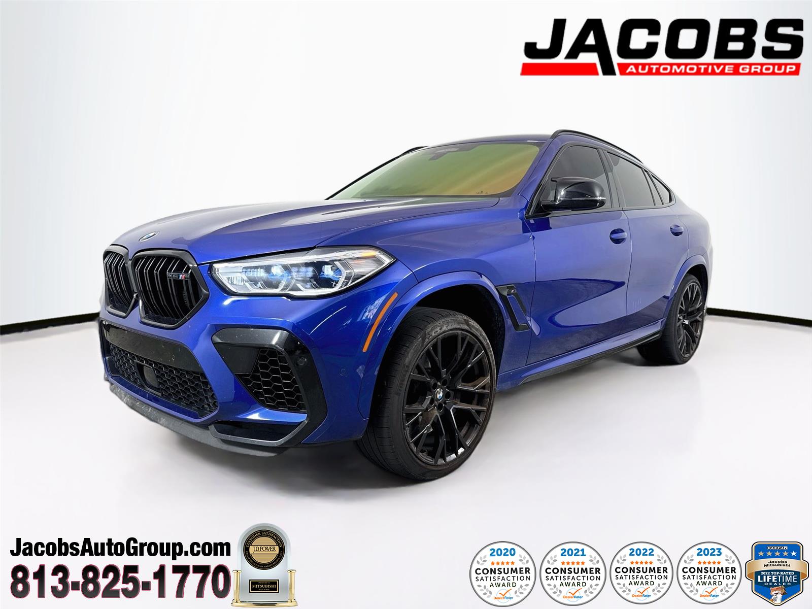 Marina Bay Blue Metallic 2020 BMW X6 M SUV / Crossover All-Wheel Drive Automatic
