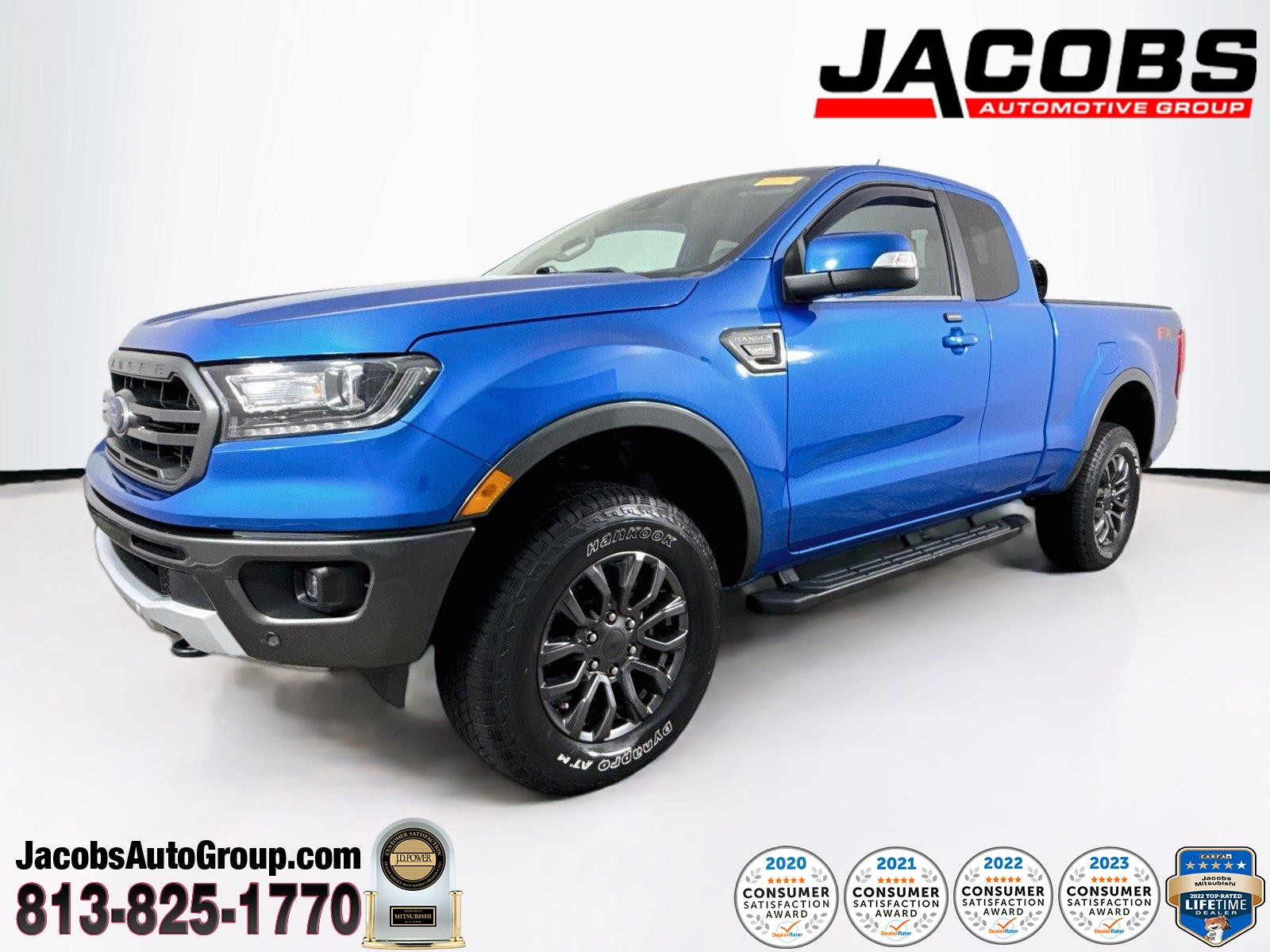Velocity Blue Metallic 2021 Ford Ranger Pickup Truck Four-Wheel Drive Automatic