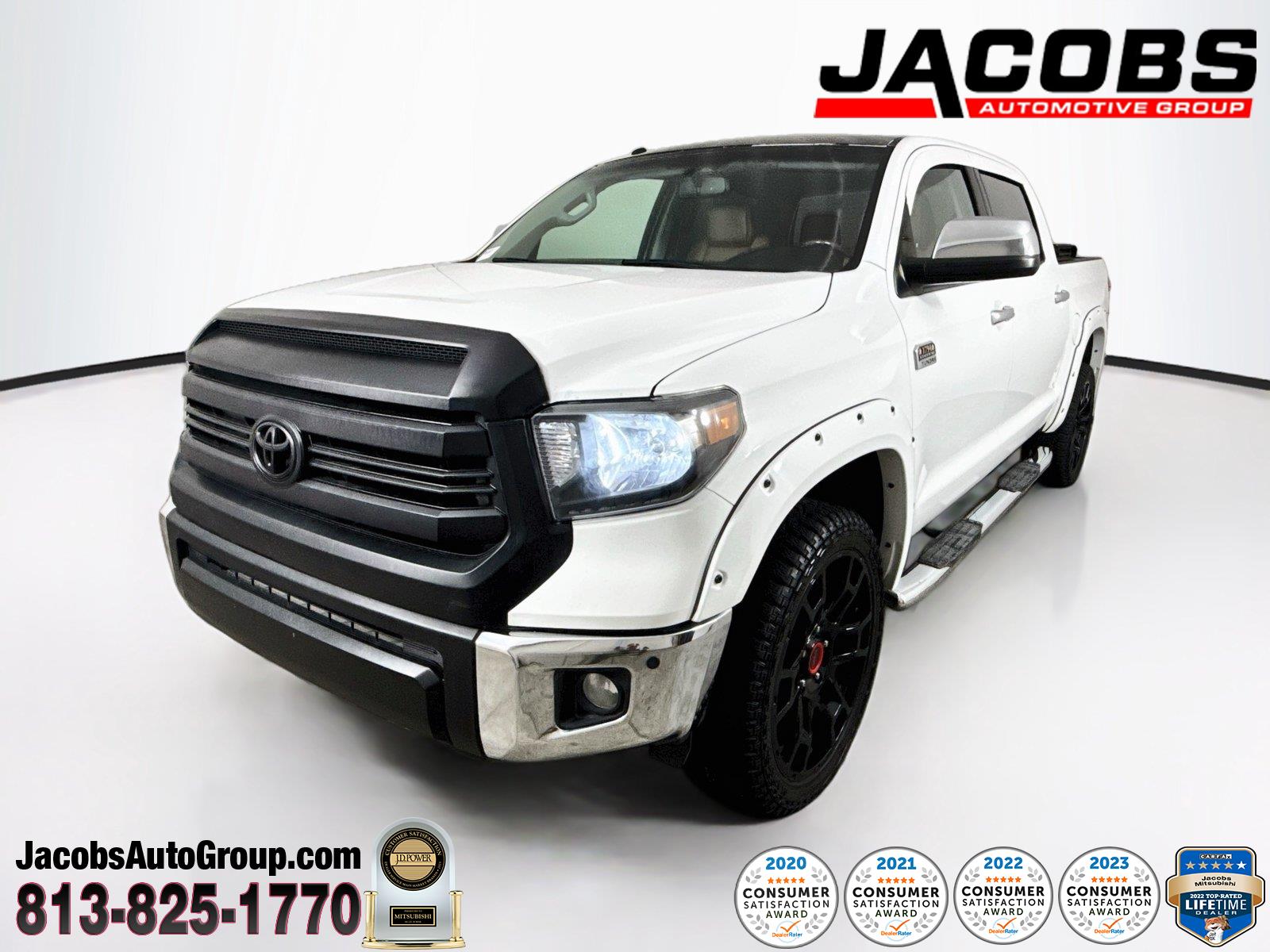 Super White 2017 Toyota Tundra Pickup Truck Four-Wheel Drive Automatic