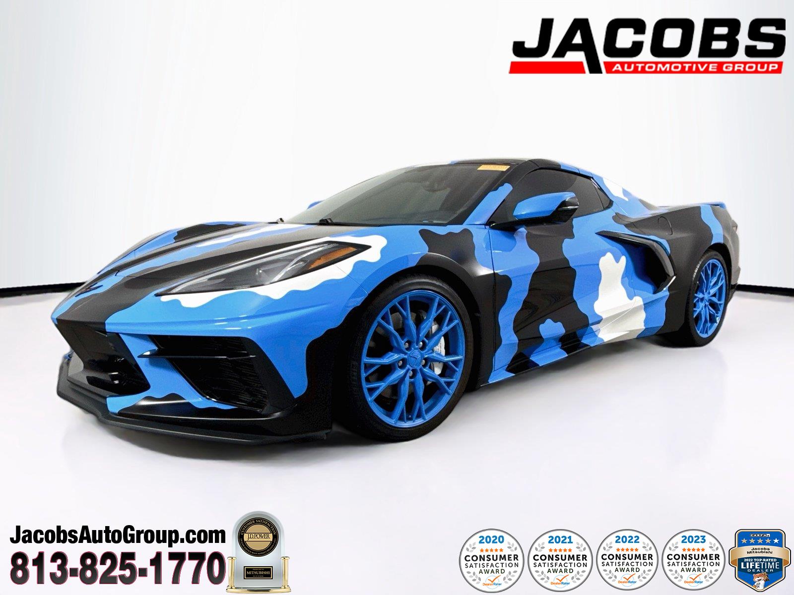 Rapid Blue 2023 Chevrolet Corvette Convertible Rear-Wheel Drive 8-Speed Dual Clutch