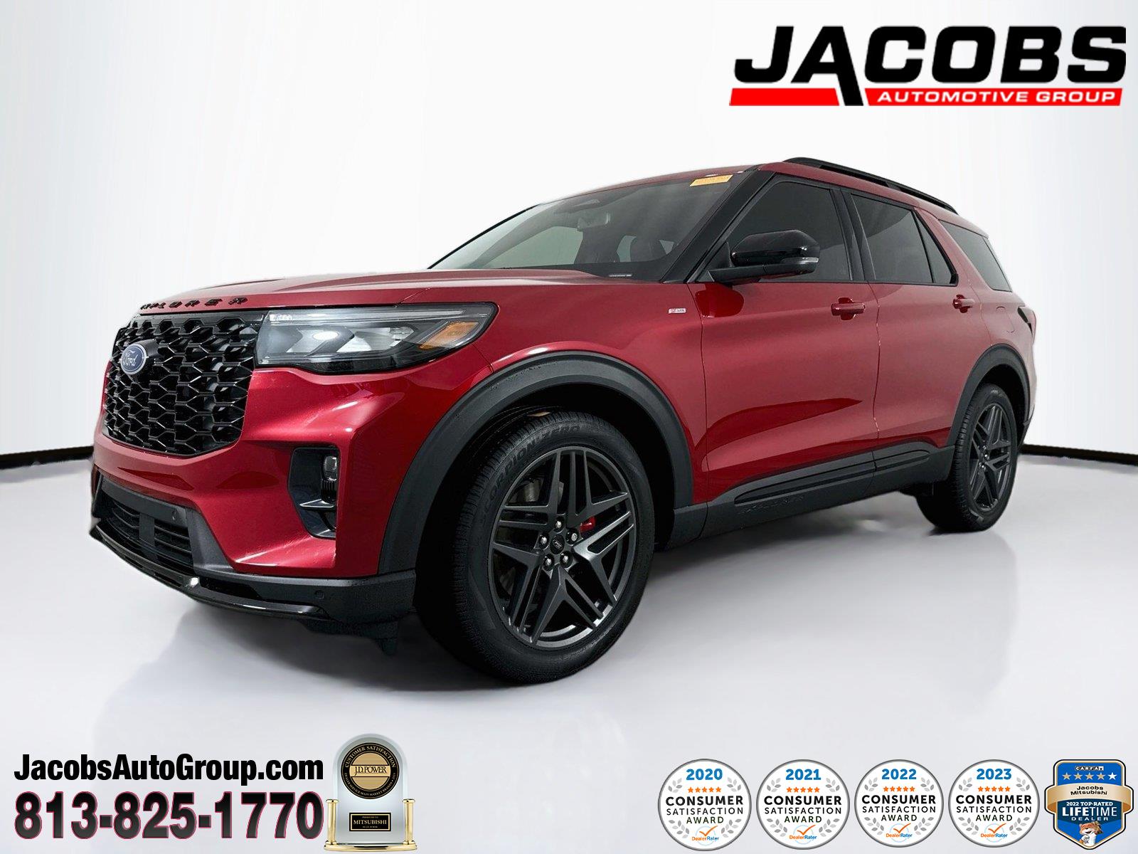Rapid Red Metallic Tinted Clearcoat 2025 Ford Explorer SUV / Crossover Rear-Wheel Drive Automatic