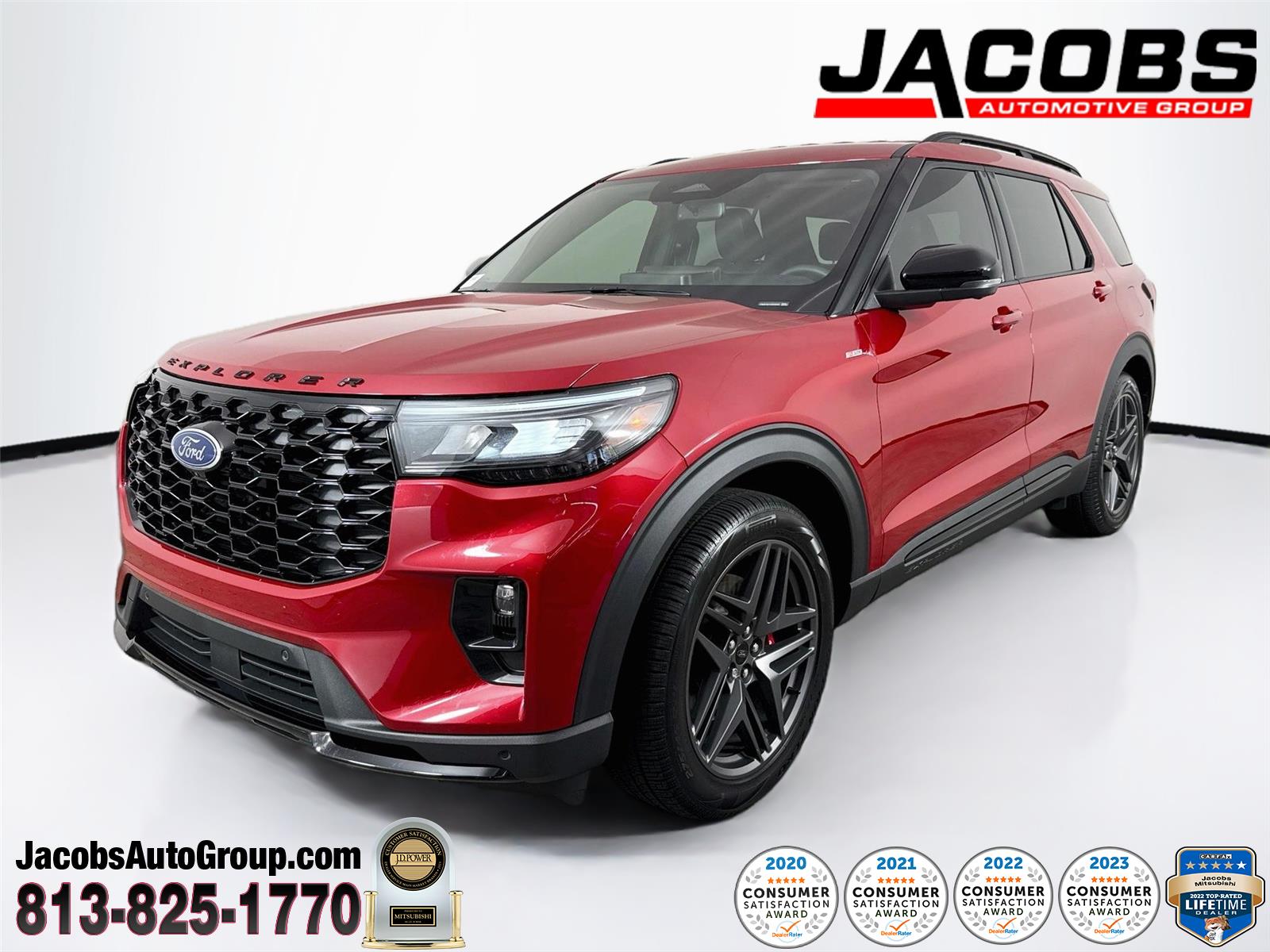 Rapid Red Metallic Tinted Clearcoat 2025 Ford Explorer SUV / Crossover Rear-Wheel Drive Automatic