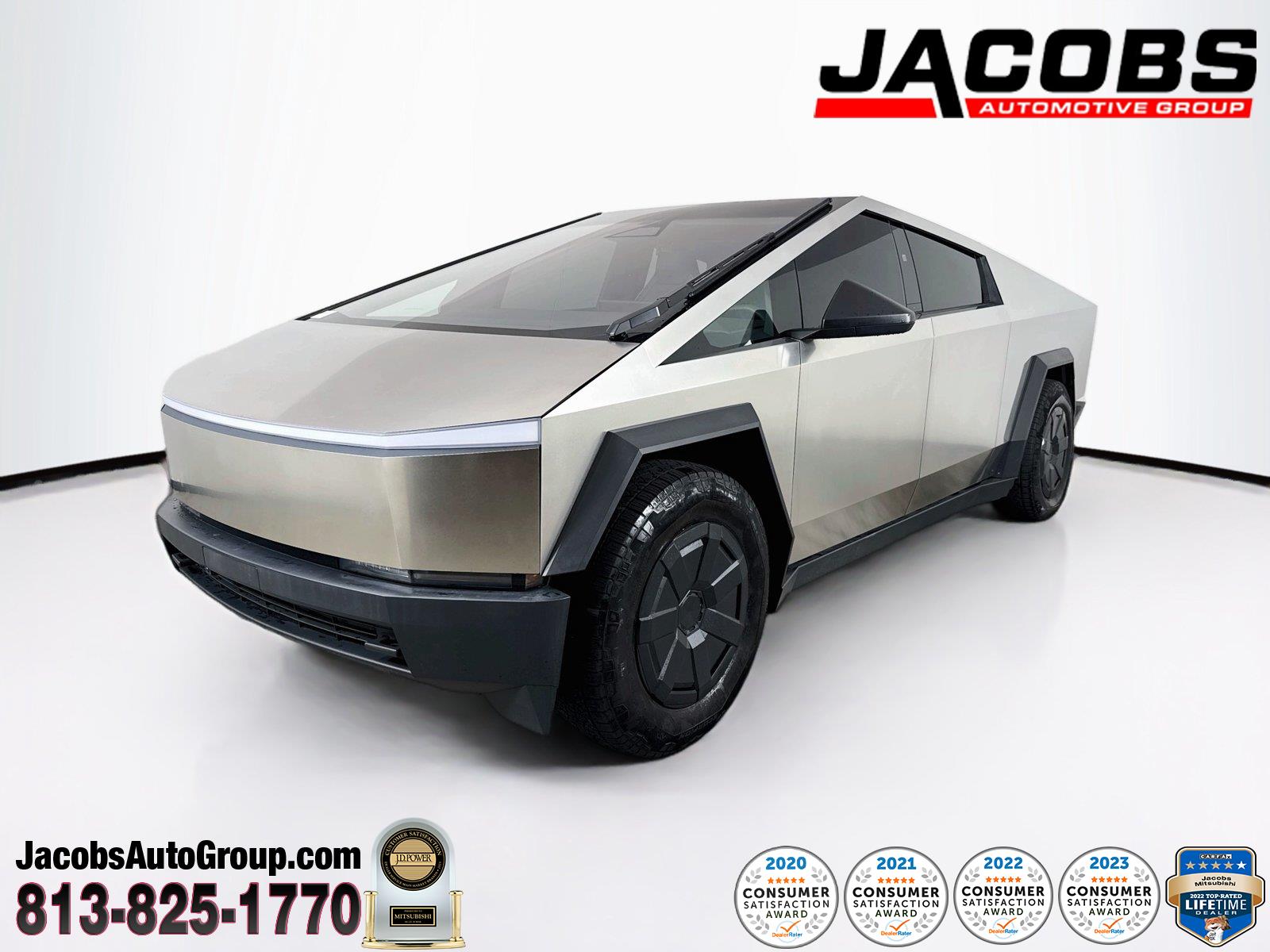 Gray (Ultra-Hard Stainless Steel) 2025 Tesla Cybertruck Pickup Truck All-Wheel Drive Automatic