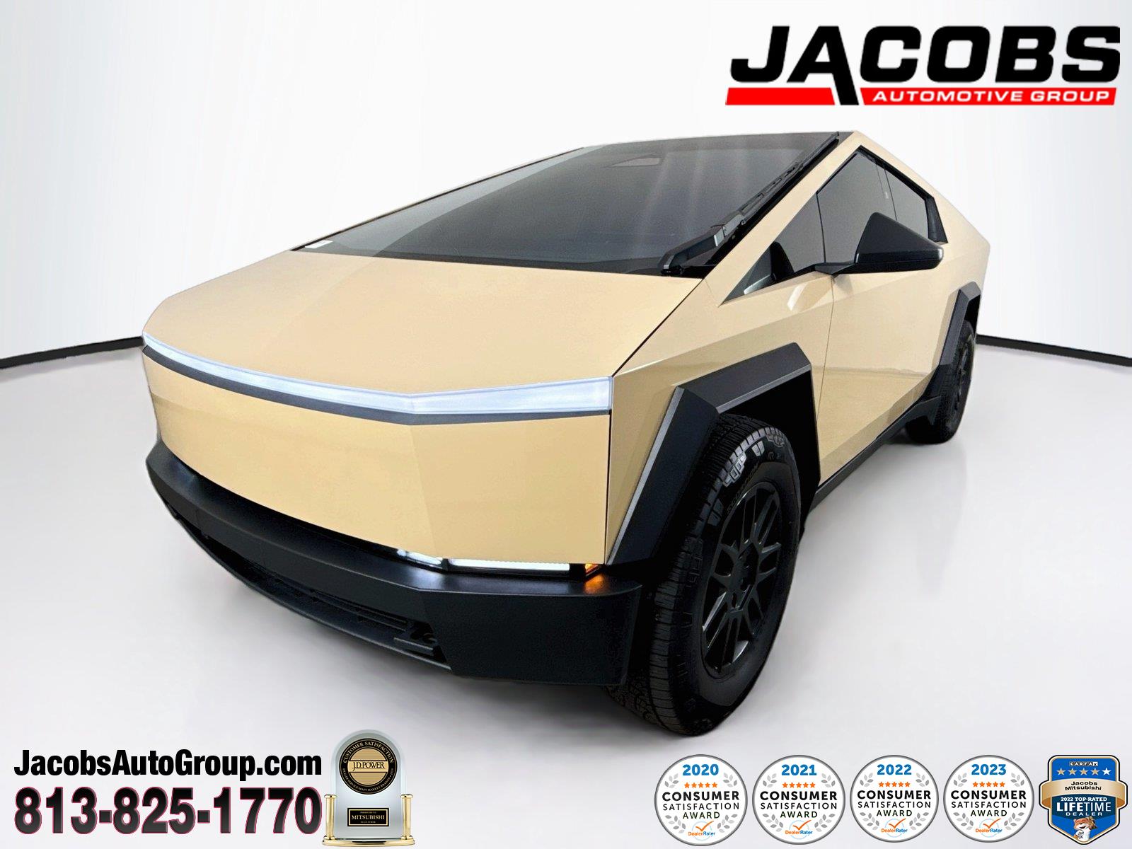 Gray (Stainless Steel) 2024 Tesla Cybertruck Pickup Truck All-Wheel Drive Automatic