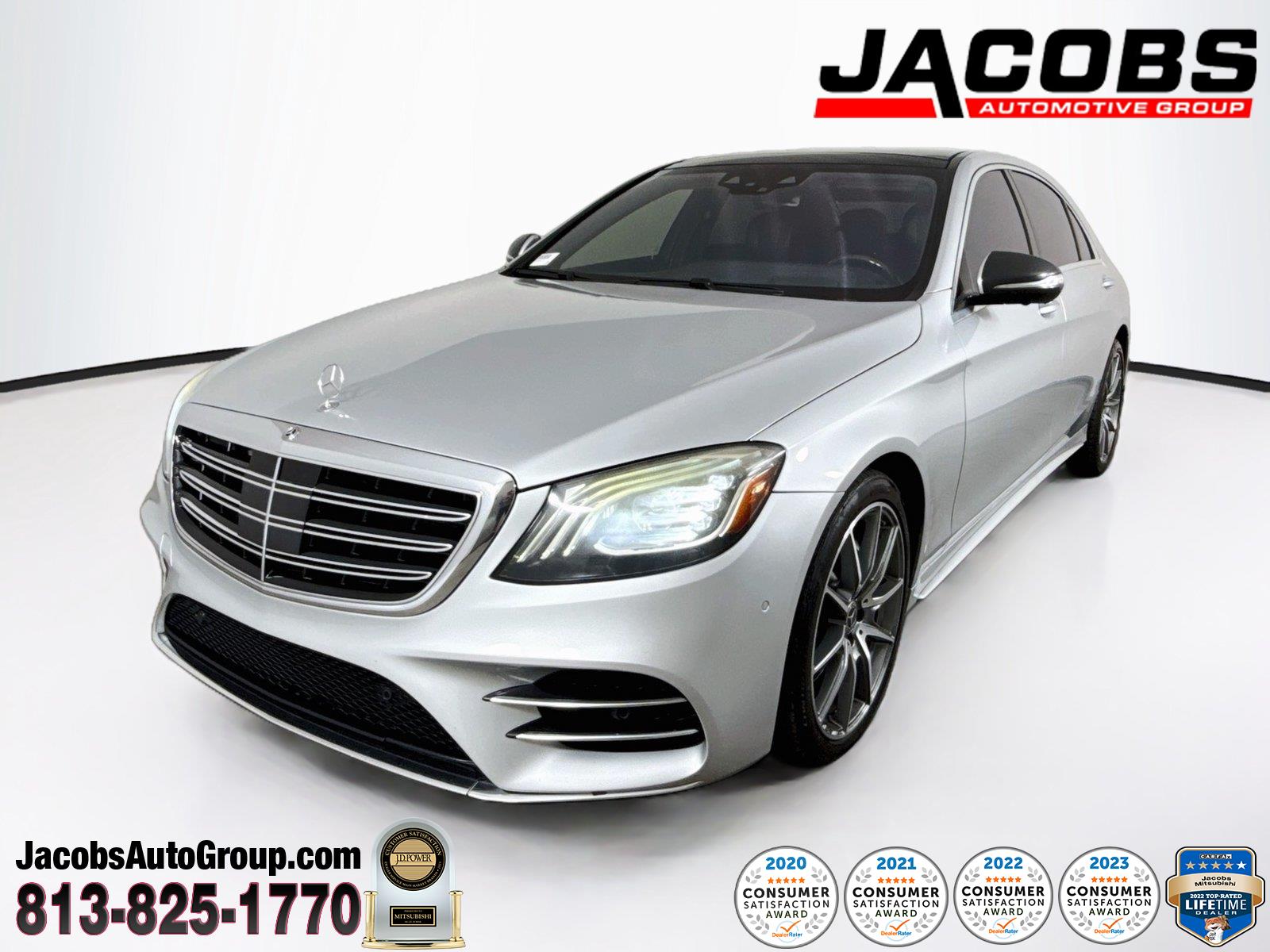 Iridium Silver Metallic 2019 Mercedes-Benz S-Class Sedan Rear-Wheel Drive Automatic