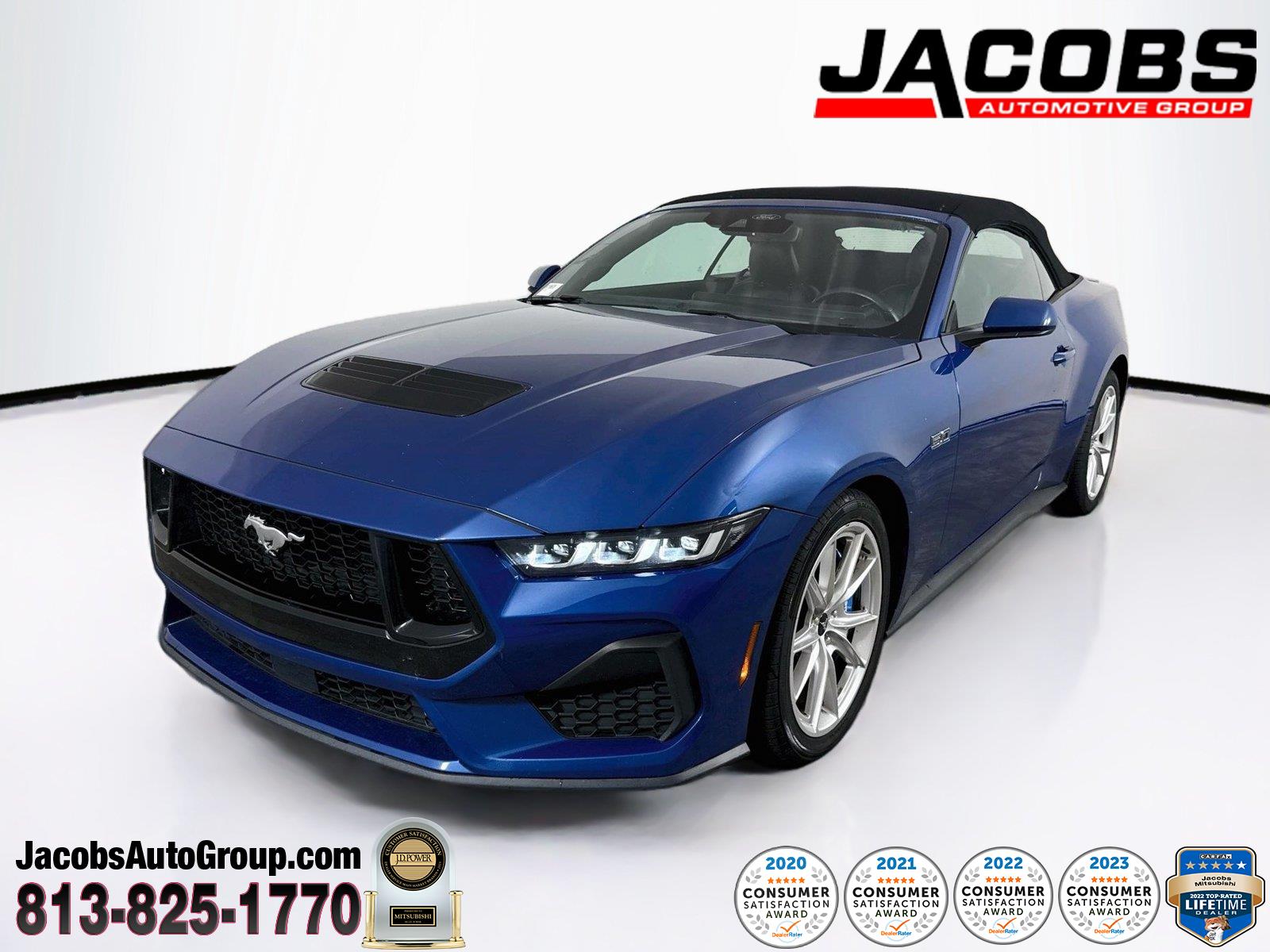 Atlas Blue Metallic 2024 Ford Mustang Convertible Rear-Wheel Drive 6-Speed Manual