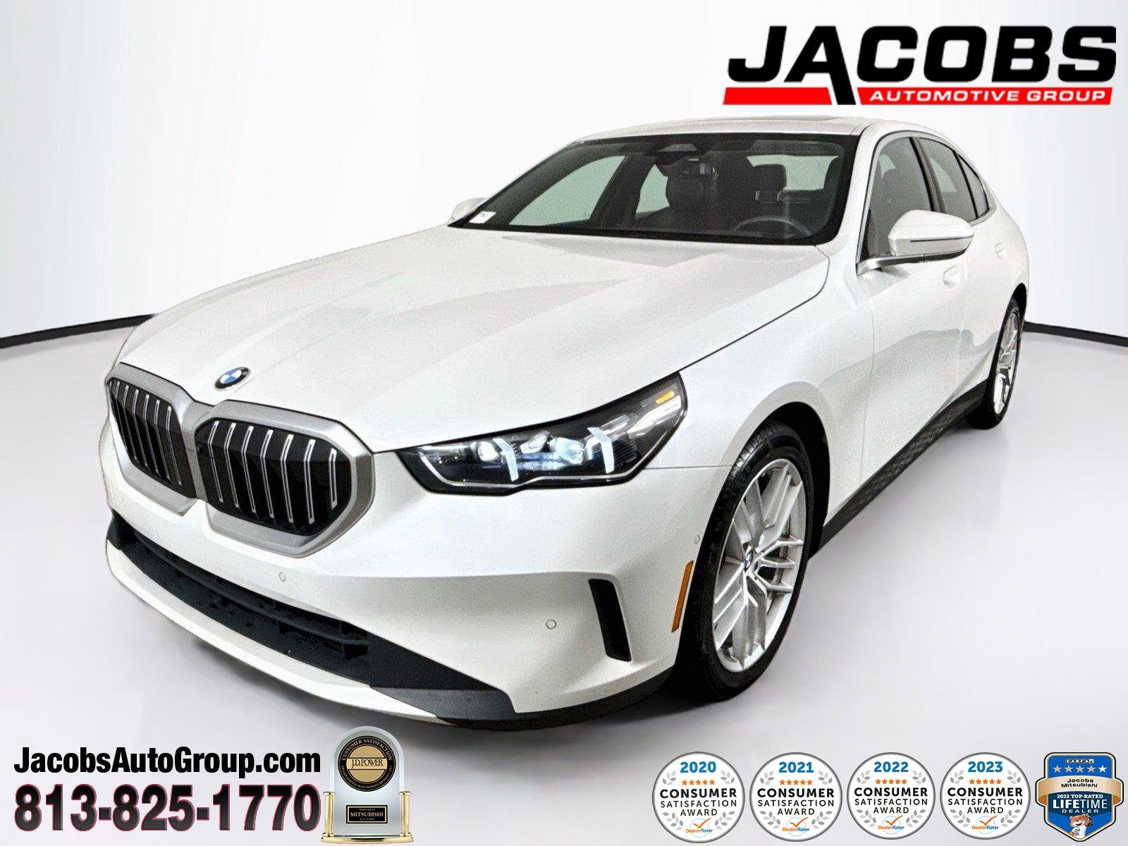Mineral White Metallic 2025 BMW 5 Series Sedan Rear-Wheel Drive Automatic