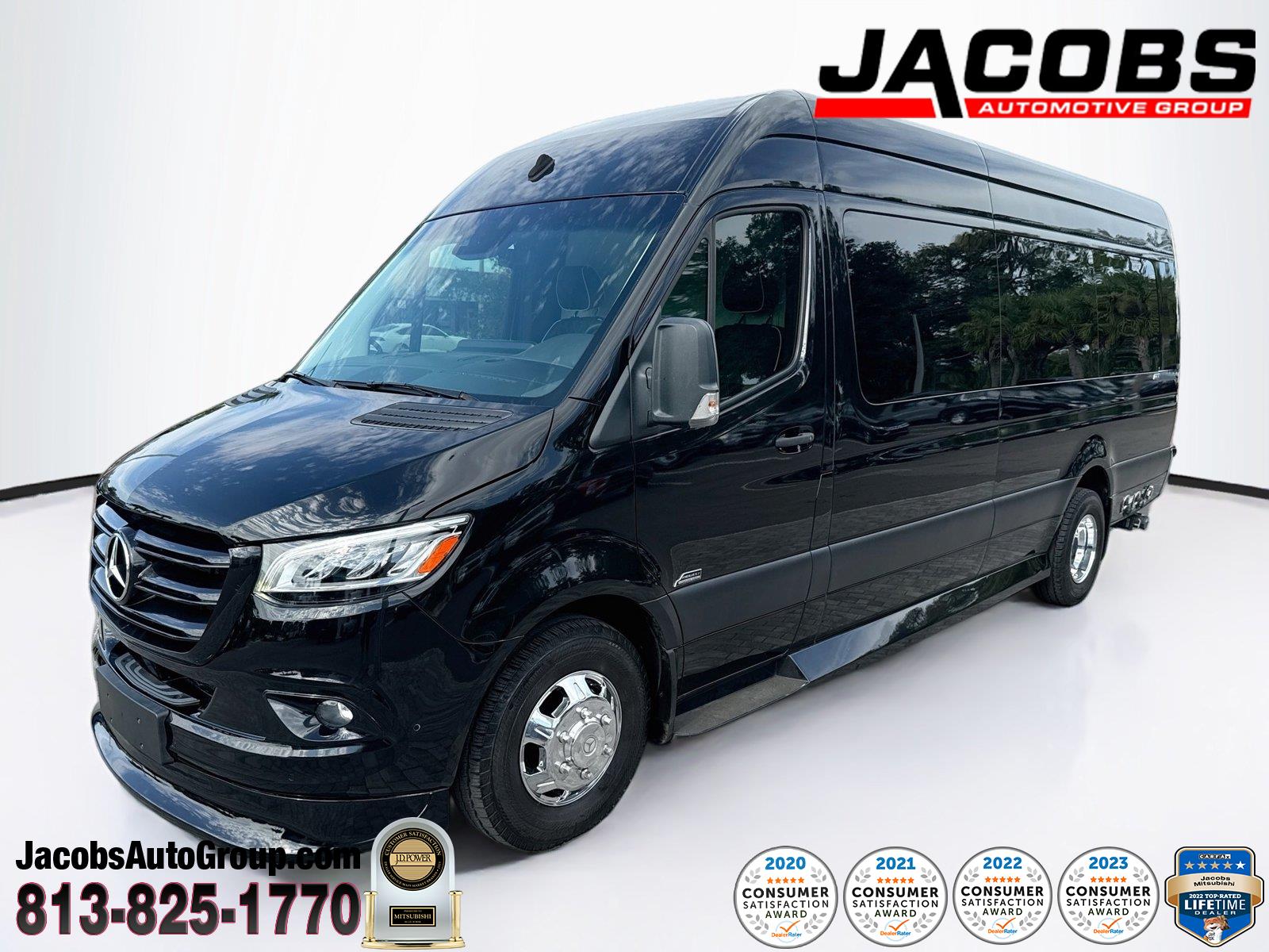 Obsidian Black Metallic 2023 Mercedes-Benz Sprinter Cargo Van Rear-Wheel Drive Automatic