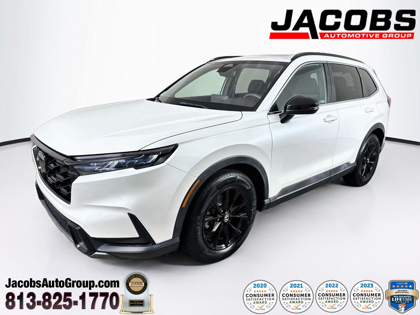 Platinum White Pearl 2023 Honda CR-V Hybrid SUV / Crossover Front-Wheel Drive Continuously Variable Transmission