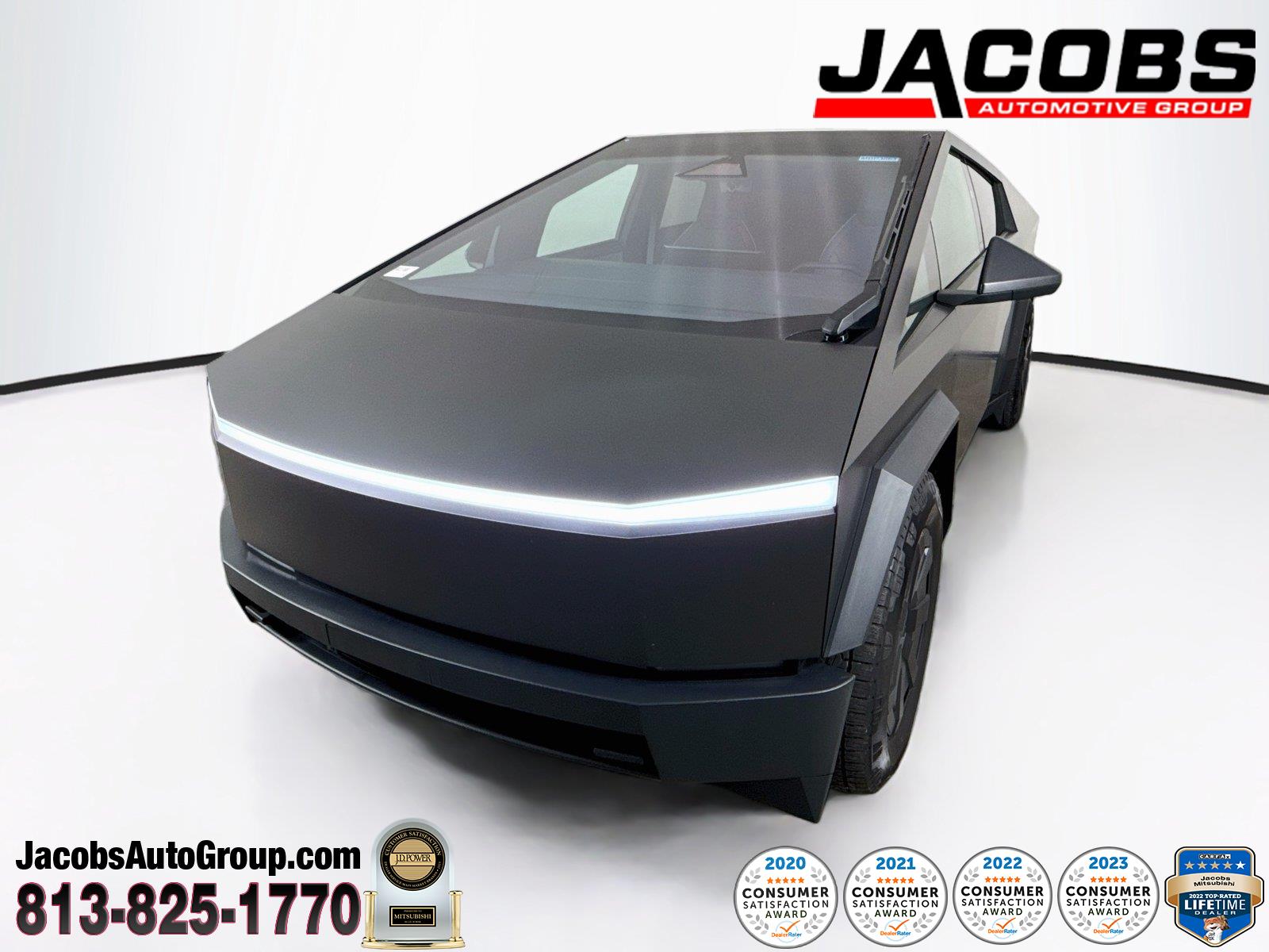 Gray (Stainless Steel) 2024 Tesla Cybertruck Pickup Truck All-Wheel Drive Automatic