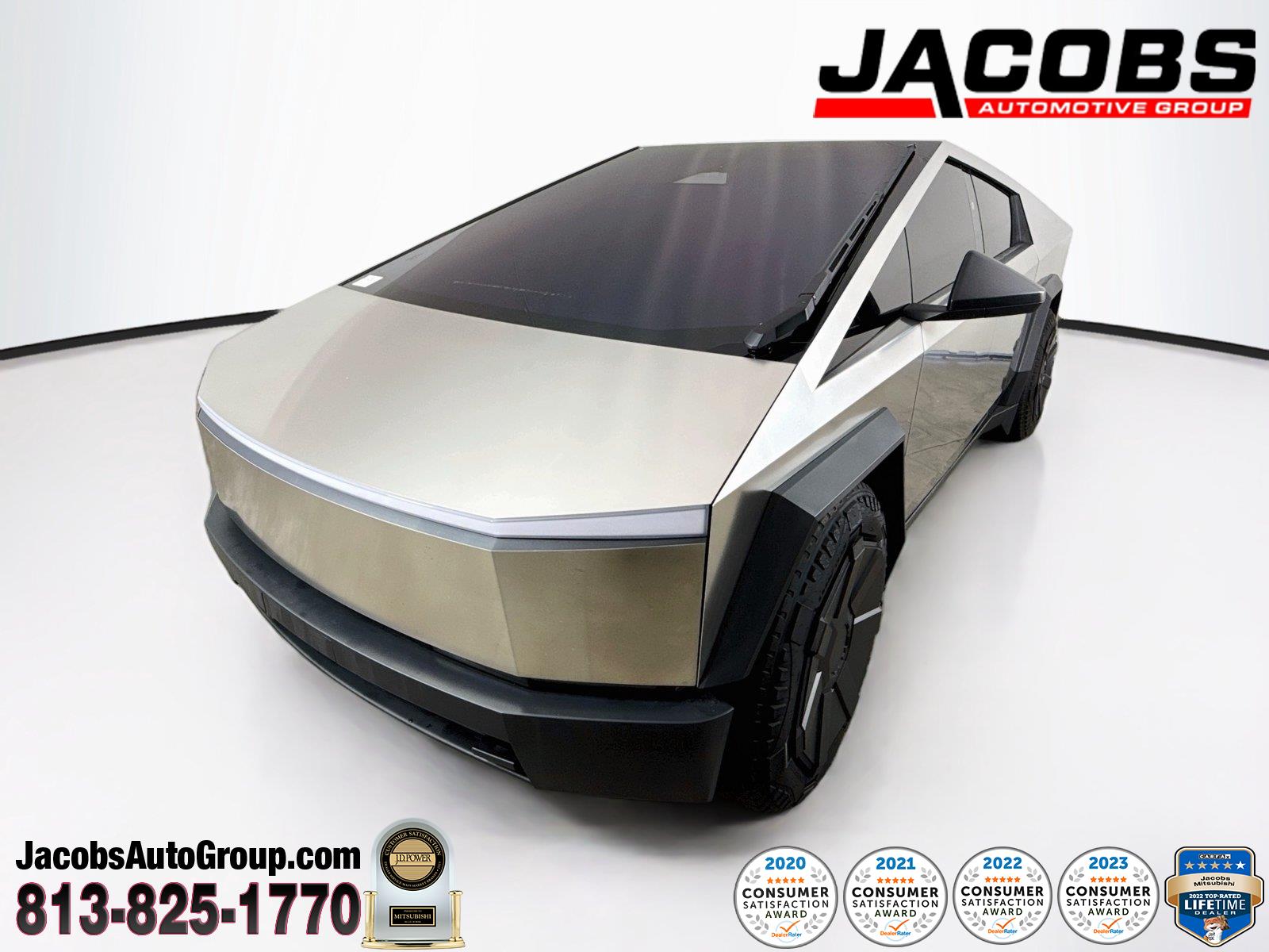 Gray (Ultra-Hard Stainless Steel) 2025 Tesla Cybertruck Pickup Truck All-Wheel Drive Automatic