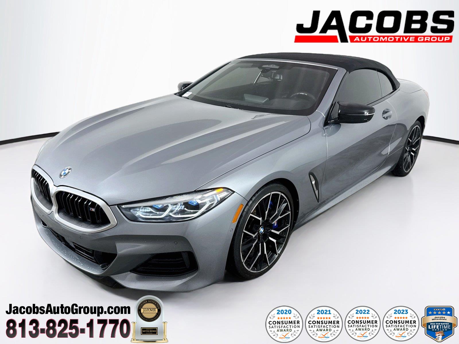 Gray (Skyscraper Grey Metallic) 2023 BMW 8 Series Convertible All-Wheel Drive Automatic