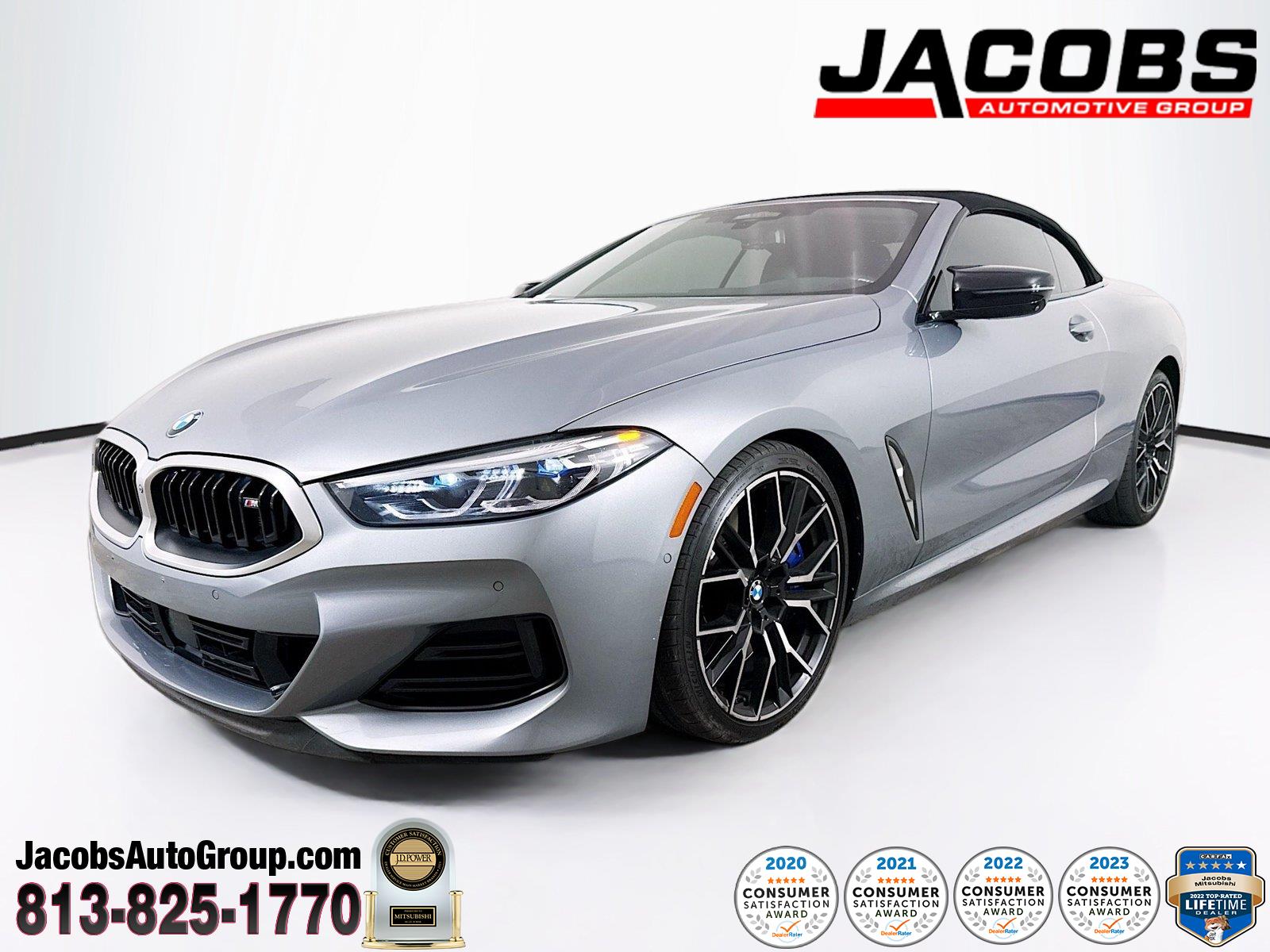 Gray (Skyscraper Grey Metallic) 2023 BMW 8 Series Convertible All-Wheel Drive Automatic