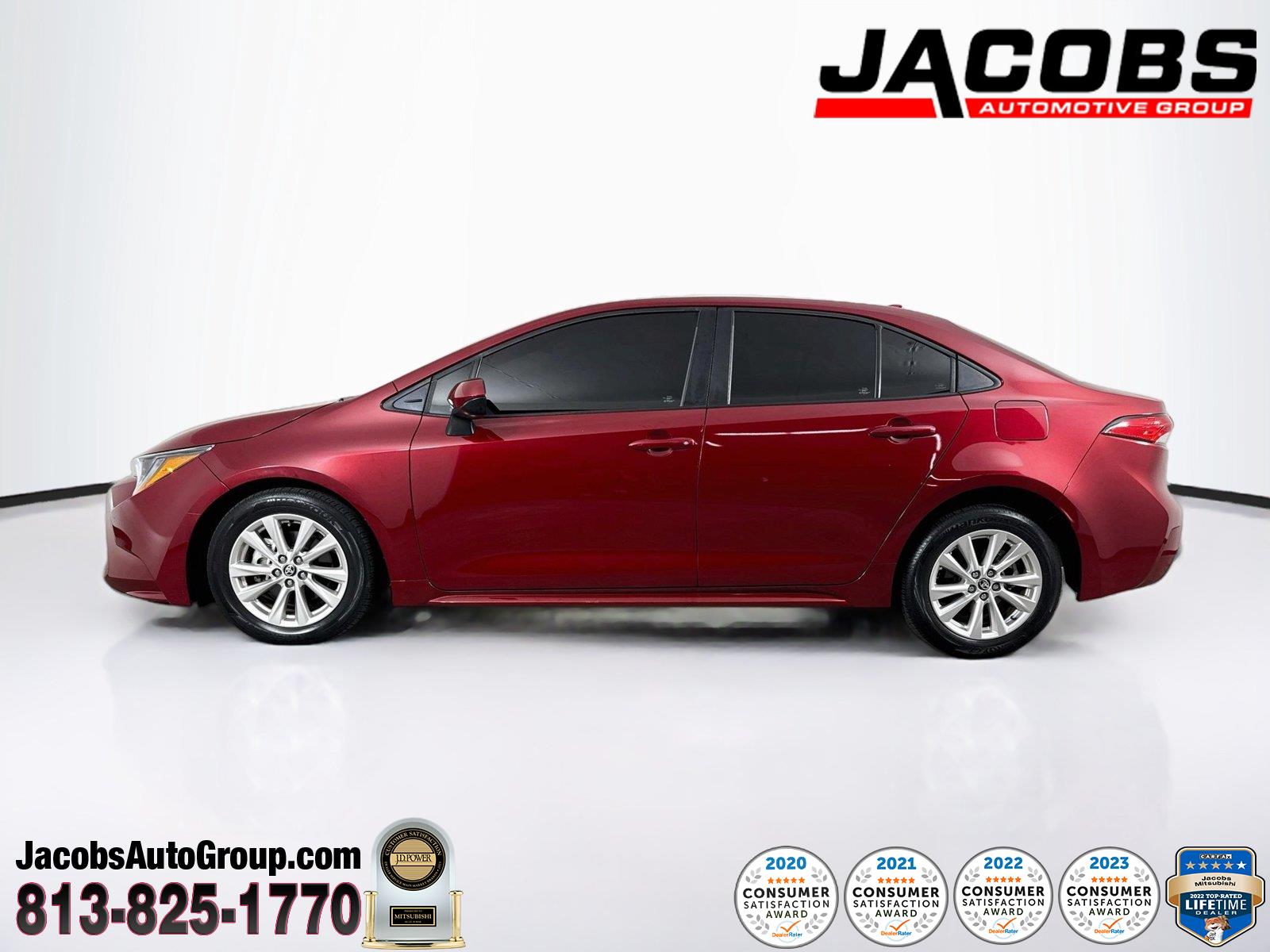 Red (Ruby Flare Pearl) 2023 Toyota Corolla Sedan Front-Wheel Drive Continuously Variable Transmission