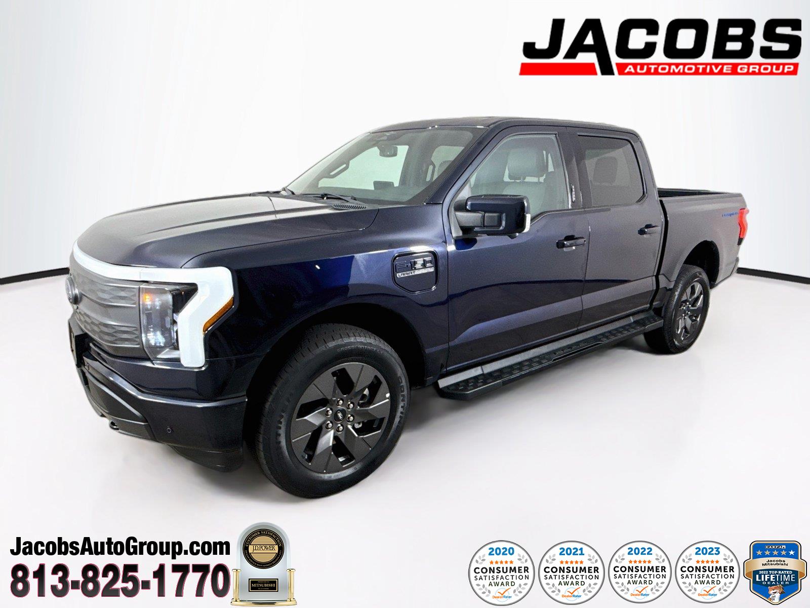 Antimatter Blue Metallic 2023 Ford F-150 Lightning Pickup Truck All-Wheel Drive Automatic
