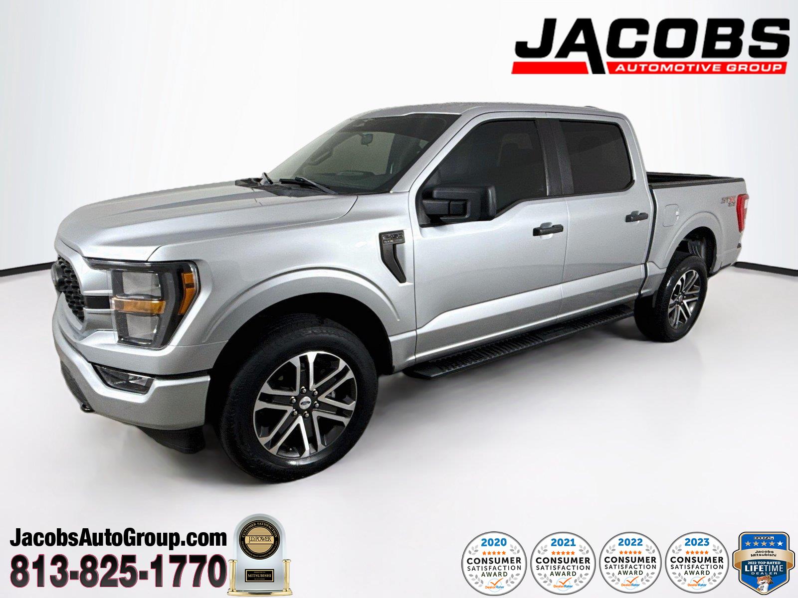 Iconic Silver Metallic 2023 Ford F-150 Pickup Truck Four-Wheel Drive Automatic