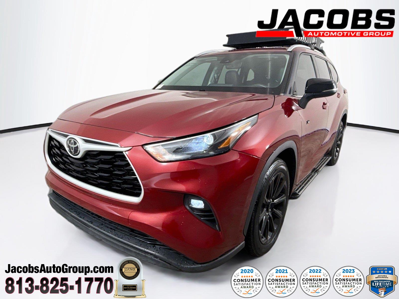 Red (Ruby Flare Pearl) 2022 Toyota Highlander SUV / Crossover Front-Wheel Drive Automatic