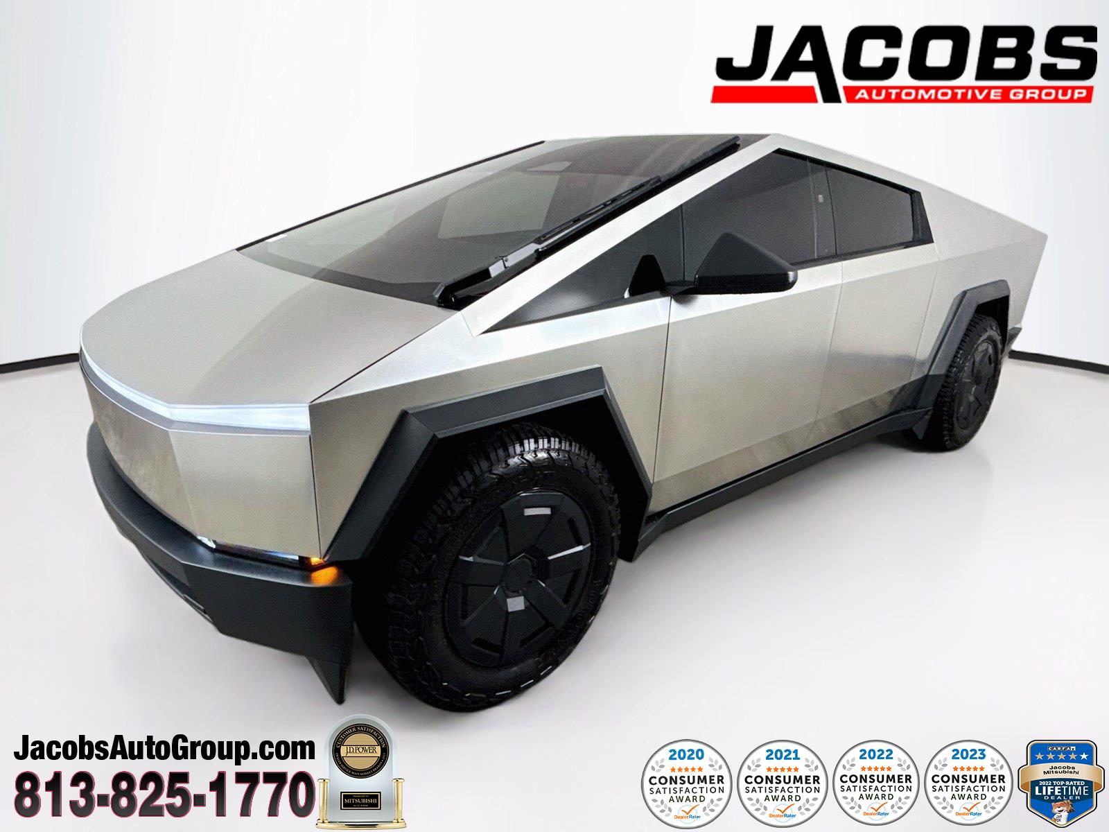 Gray (Ultra-Hard Stainless Steel) 2025 Tesla Cybertruck Pickup Truck All-Wheel Drive Automatic