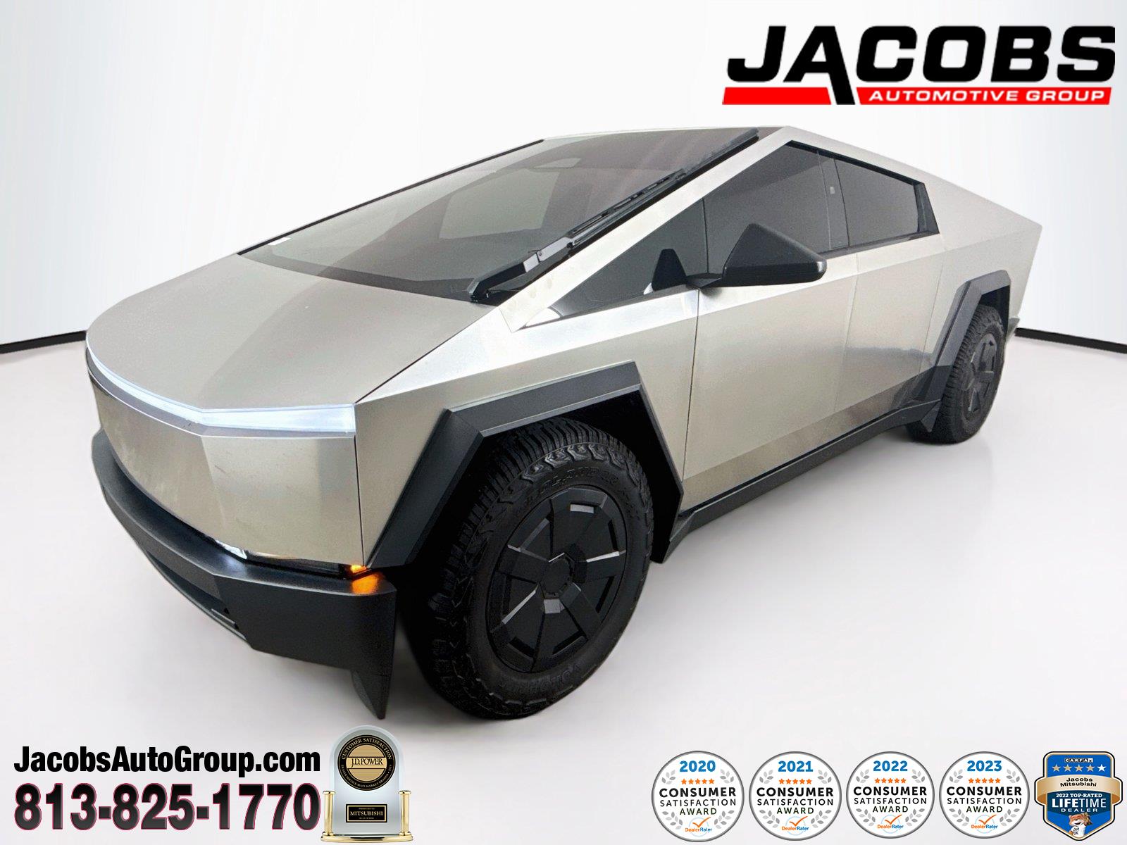 Gray (Ultra-Hard Stainless Steel) 2025 Tesla Cybertruck Pickup Truck All-Wheel Drive Automatic