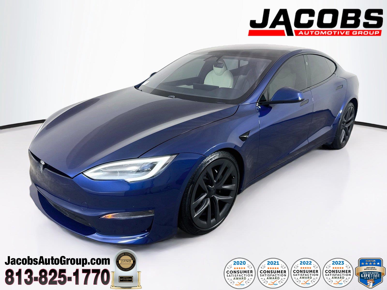 Deep Blue Metallic 2021 Tesla Model S Sedan All-Wheel Drive Automatic