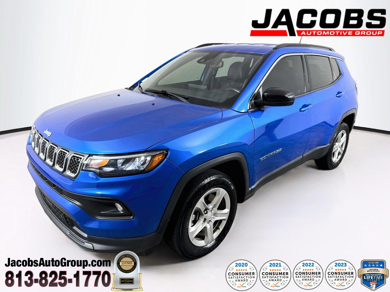 Laser Blue Pearlcoat 2023 Jeep Compass SUV / Crossover Four-Wheel Drive 8-Speed Automatic