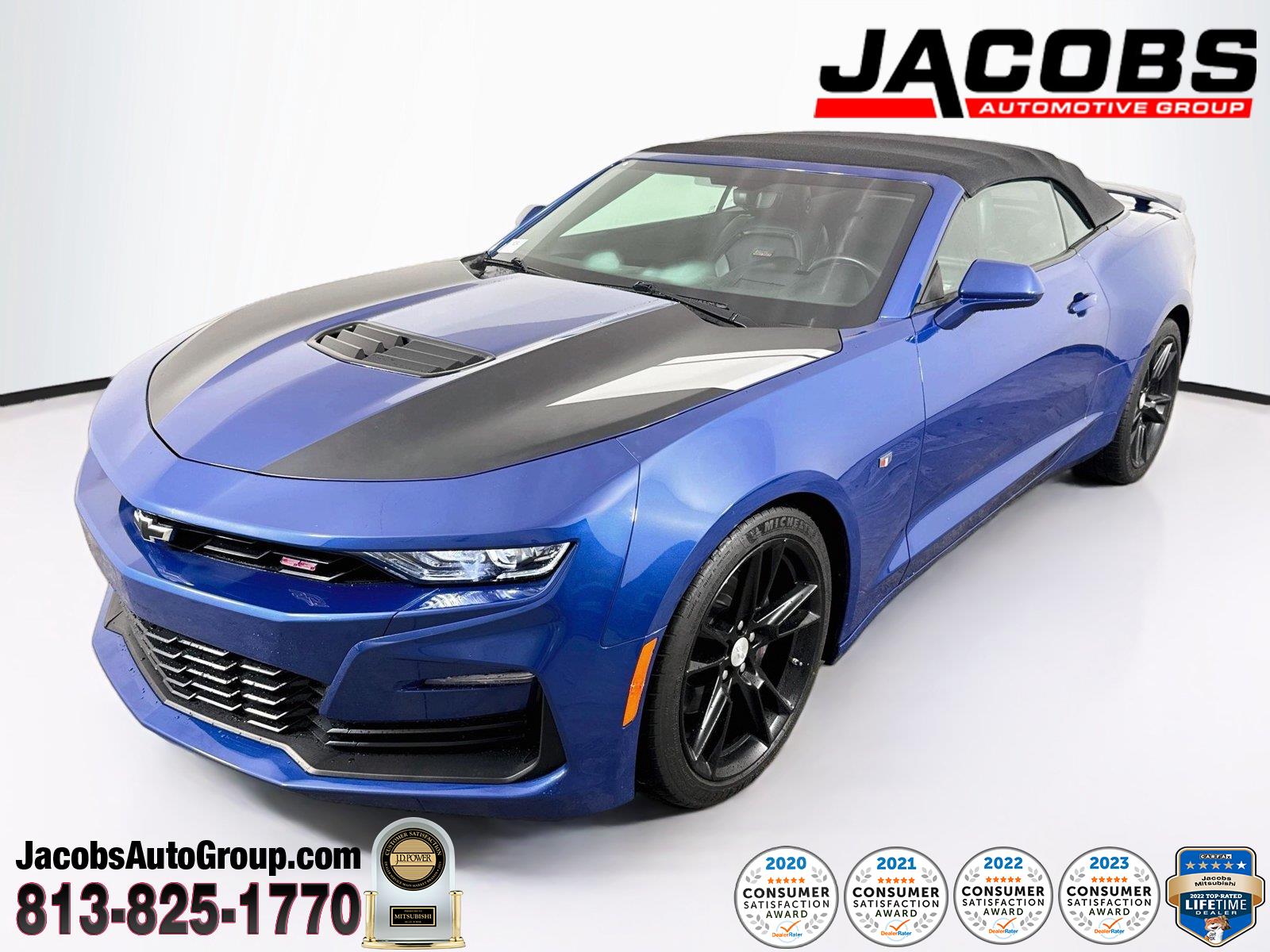 Riverside Blue Metallic 2023 Chevrolet Camaro Convertible Rear-Wheel Drive Automatic