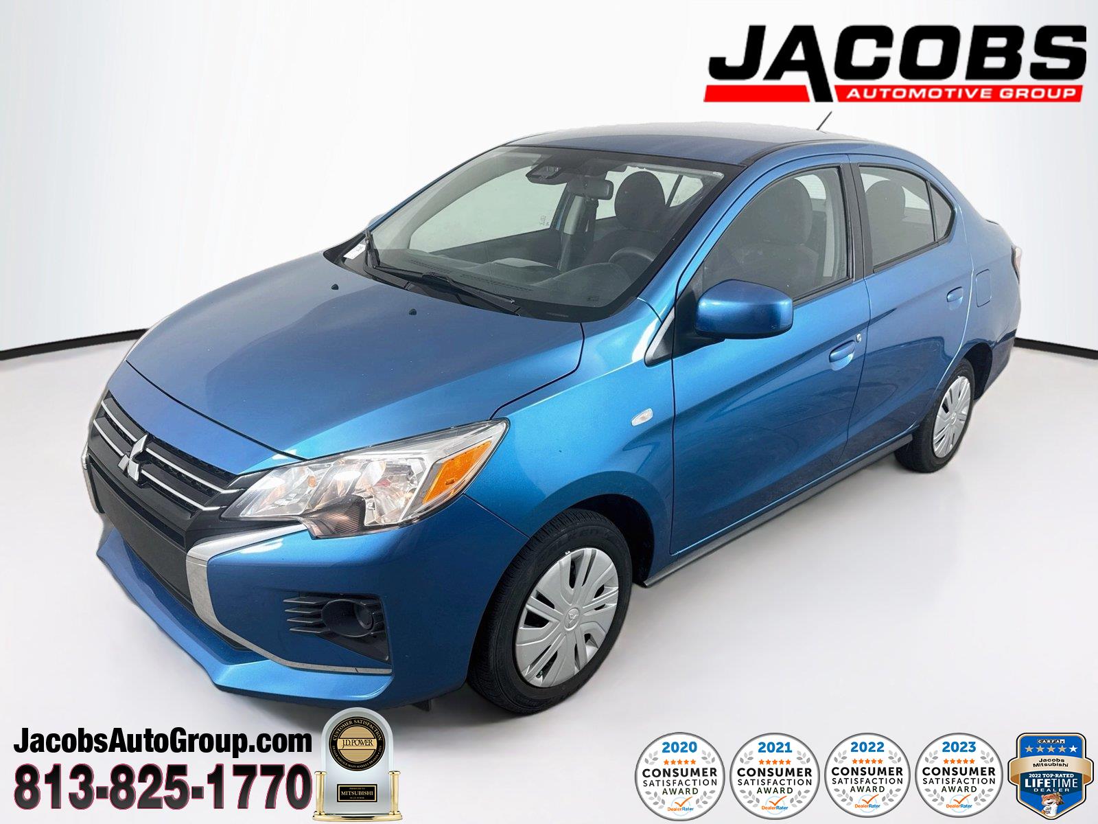 Sapphire Blue Metallic 2024 Mitsubishi Mirage G4 Sedan Front-Wheel Drive Continuously Variable Transmission