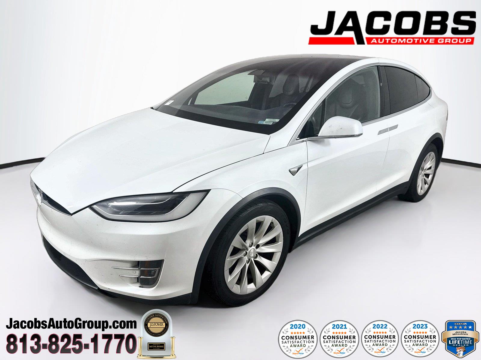 Pearl White Multi-Coat 2017 Tesla Model X SUV / Crossover All-Wheel Drive Automatic