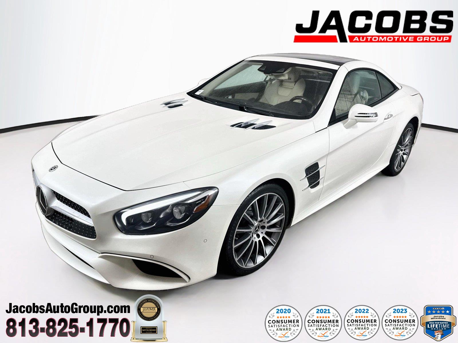 designo Diamond White Metallic 2019 Mercedes-Benz SL-Class Convertible Rear-Wheel Drive Automatic