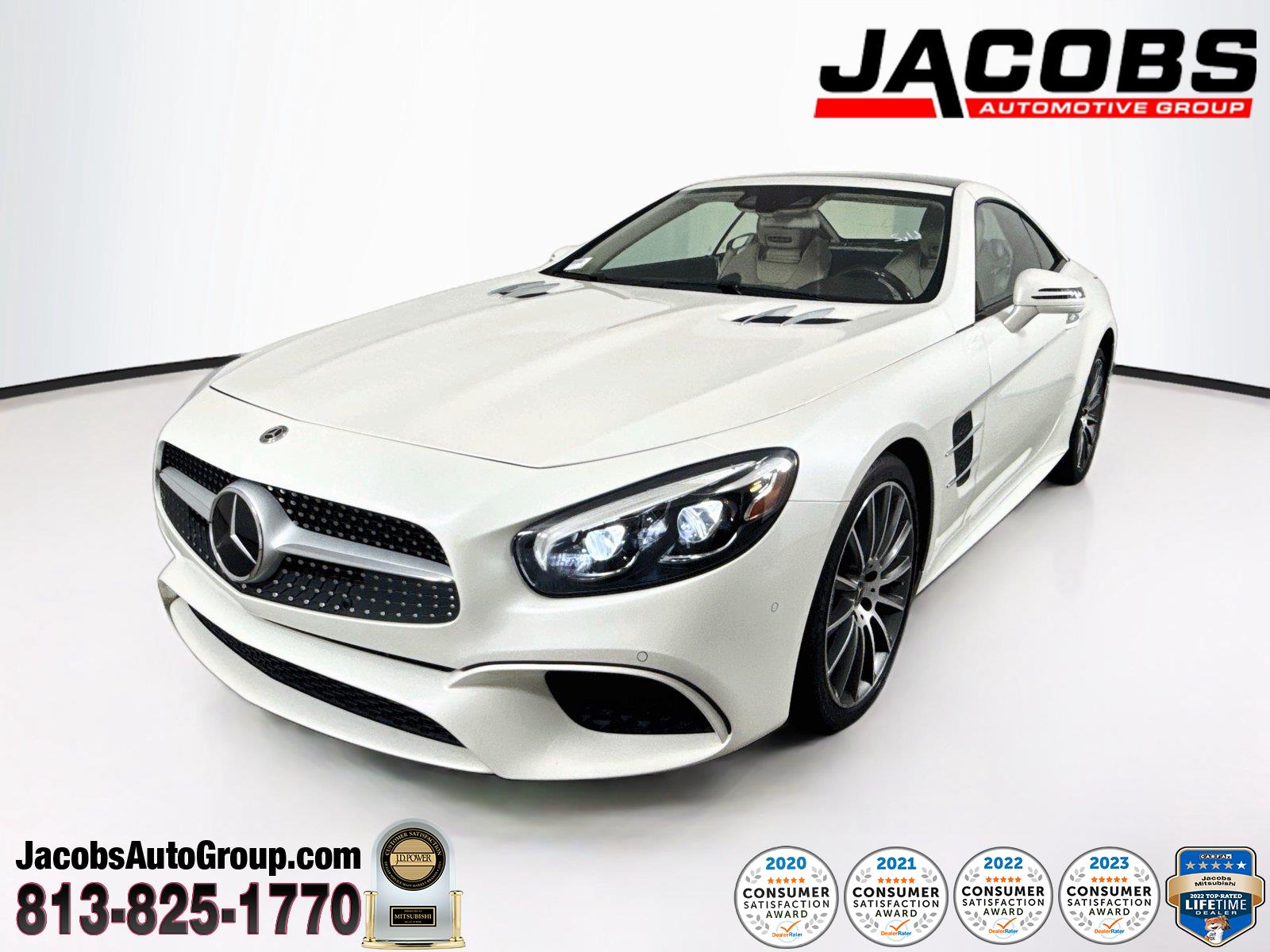 designo Diamond White Metallic 2019 Mercedes-Benz SL-Class Convertible Rear-Wheel Drive Automatic