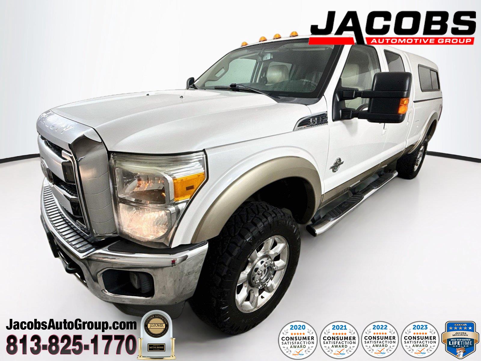 White Platinum Metallic Tri-Coat 2013 Ford F-350 Super Duty Pickup Truck Four-Wheel Drive 6-Speed Automatic